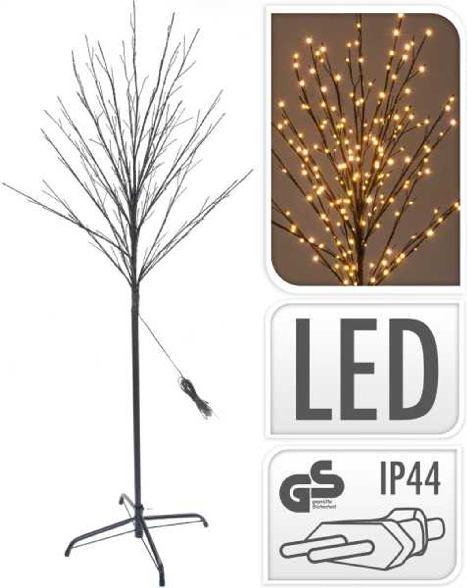 

Drzewko świecące 200 LED 150 cm z wyłącznikiem czasowym IP44