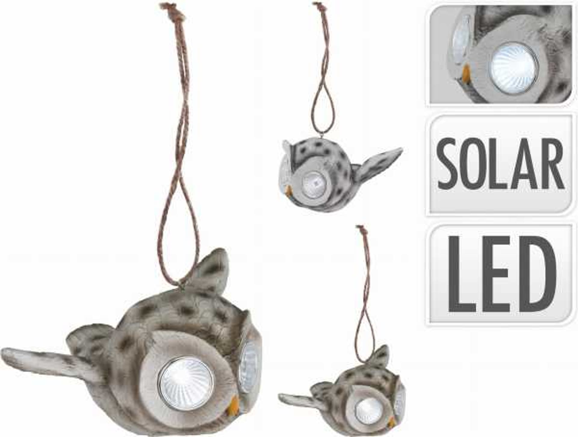 

Lampa solarna wisząca sowa 10,5x8x15,5cm