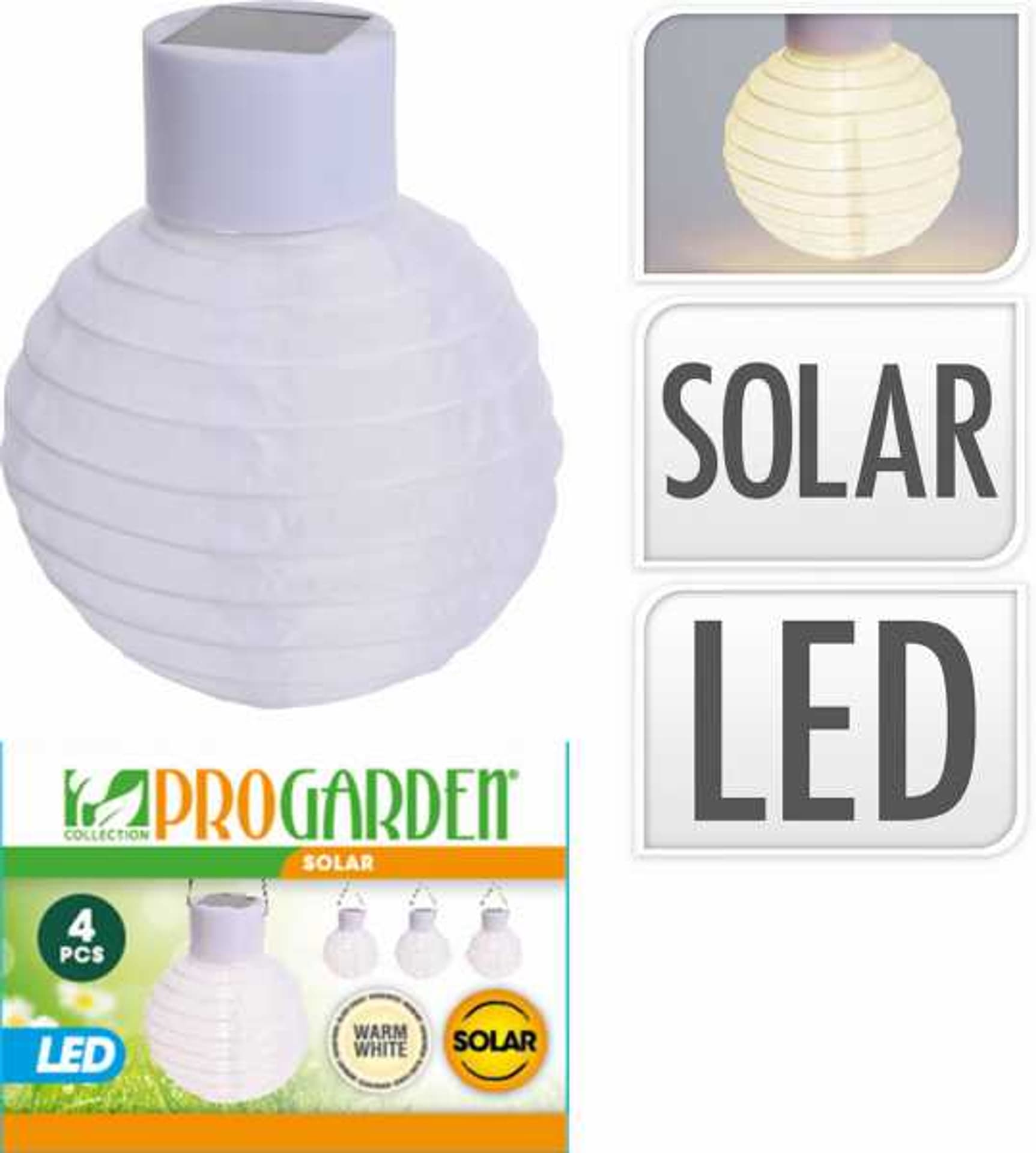 

Latarnie lampiony solarne białe Zestaw 4 szt