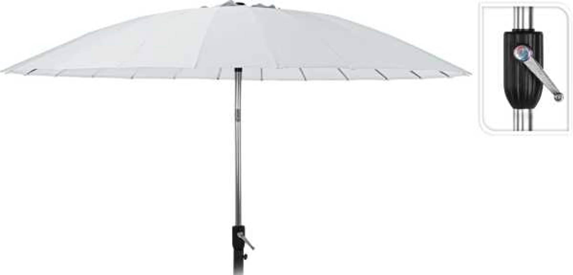 

Parasol ogrodowy 270cm biały z regulowanym kątem nachylenia