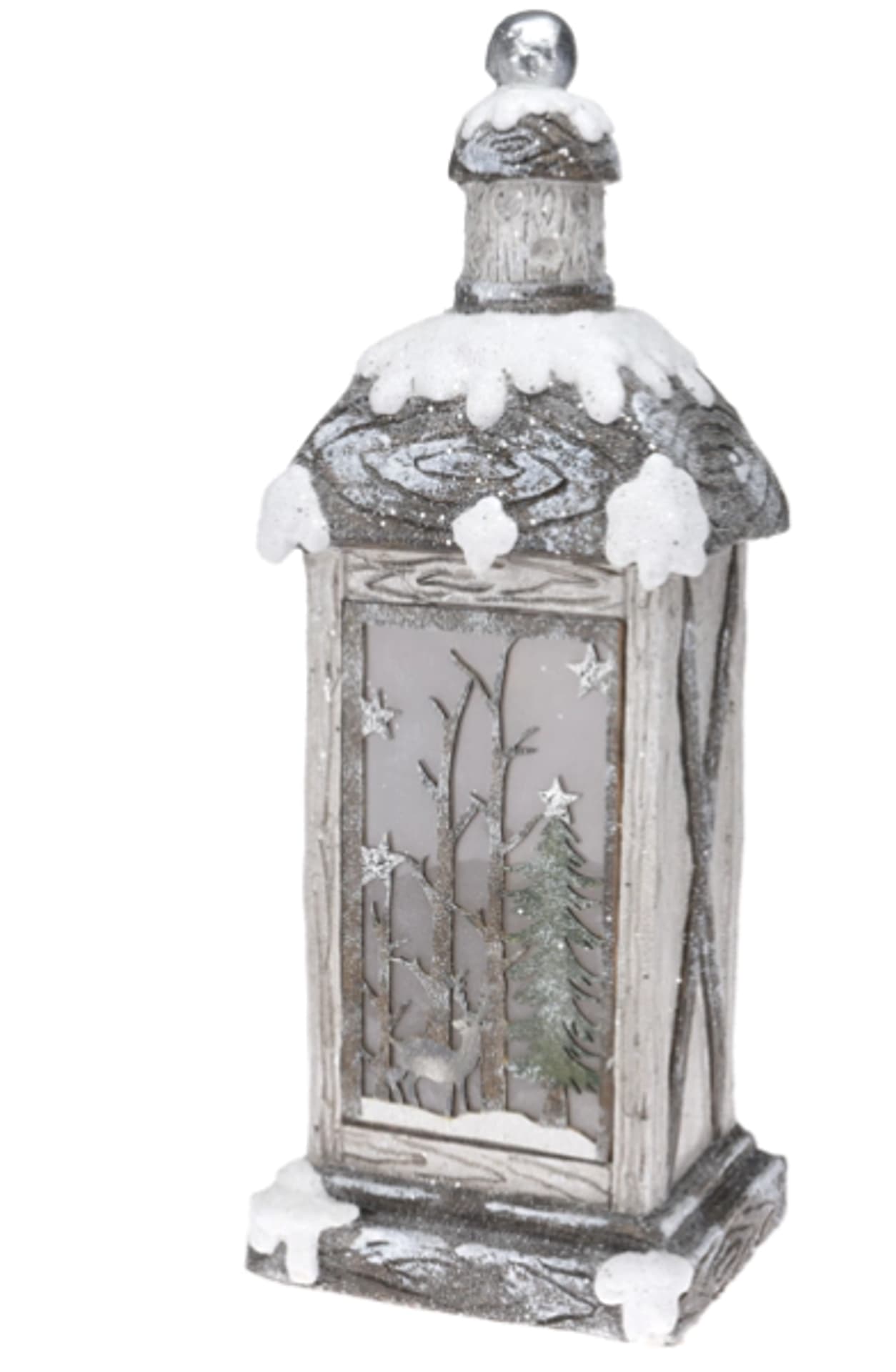 

Lampion 60 cm latarnia LED z obrazem kształt prostokątny srebrny Wzór 2
