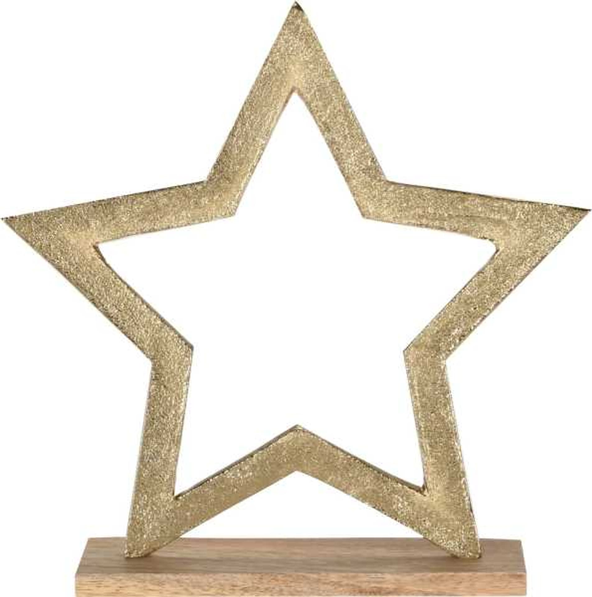 

Gwiazda świąteczna dekoracja bożonarodzeniowa złota stojąca glamour 19 cm