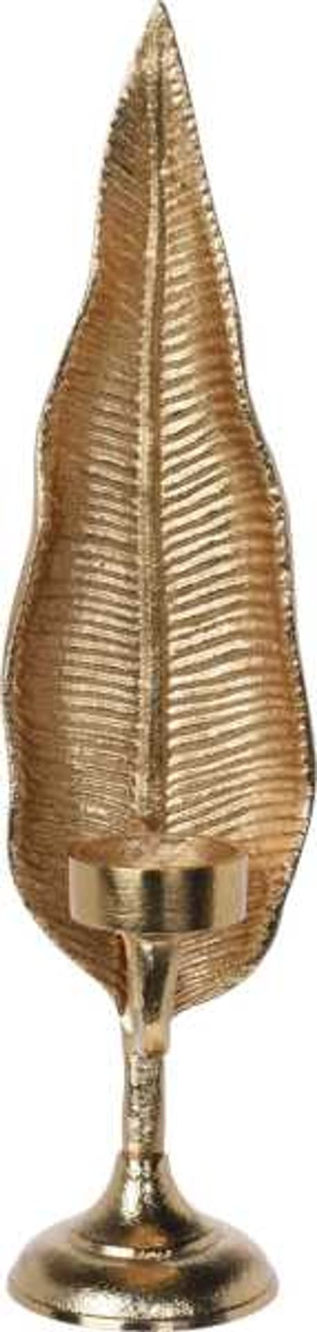 

Świecznik na świeczkę aluminiowy tealight glamour 34 cm złoty