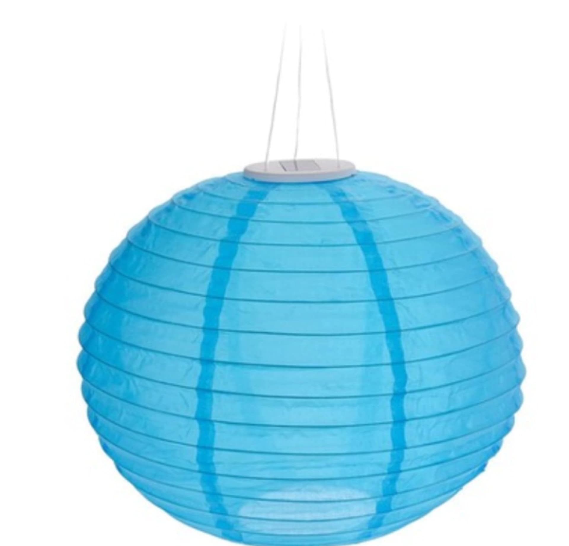 

Lampion solarny ogrodowy w kolorze niebieskim średnica 28cm