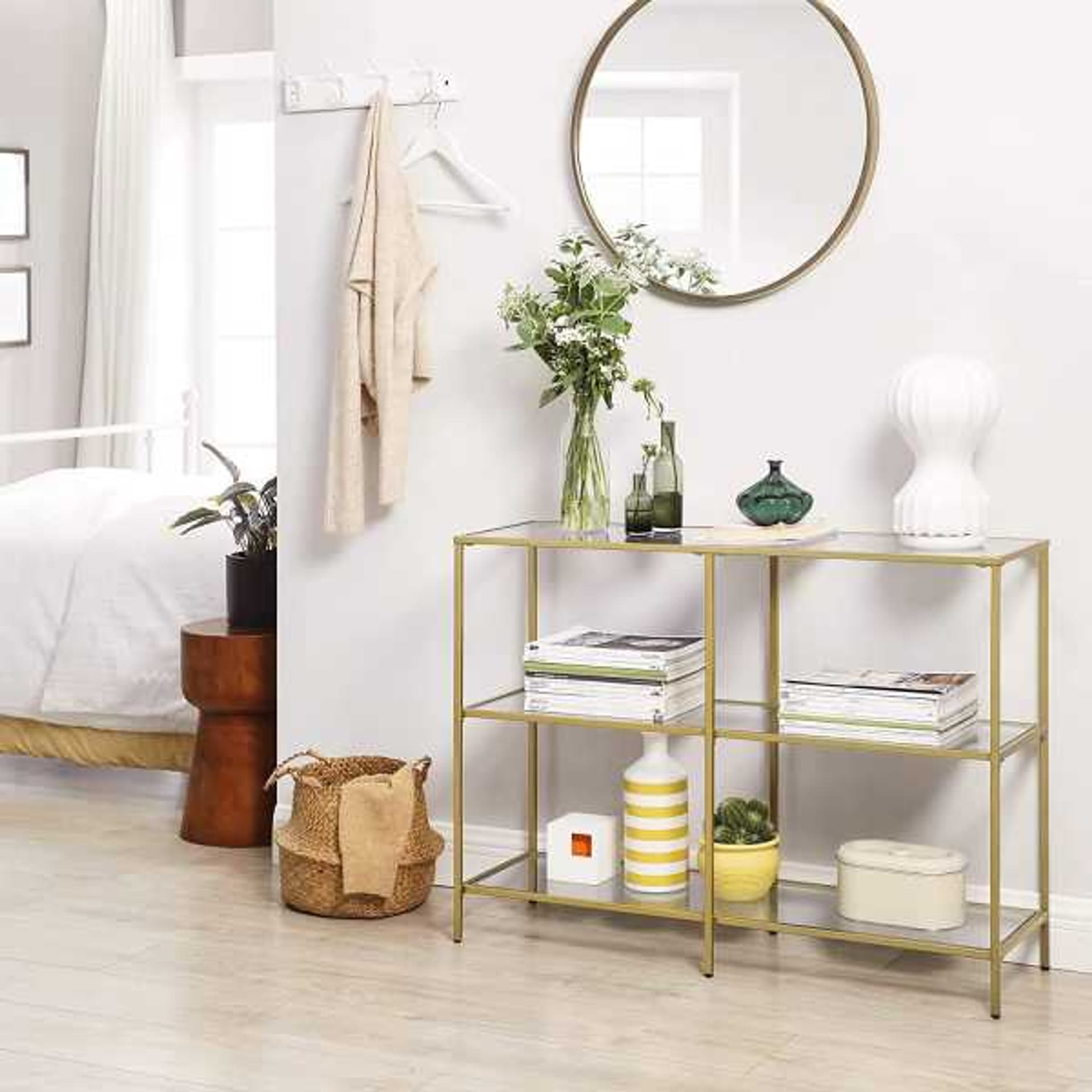 

Konsola szklana Stolik do salonu 100x30x73 cm Glamour