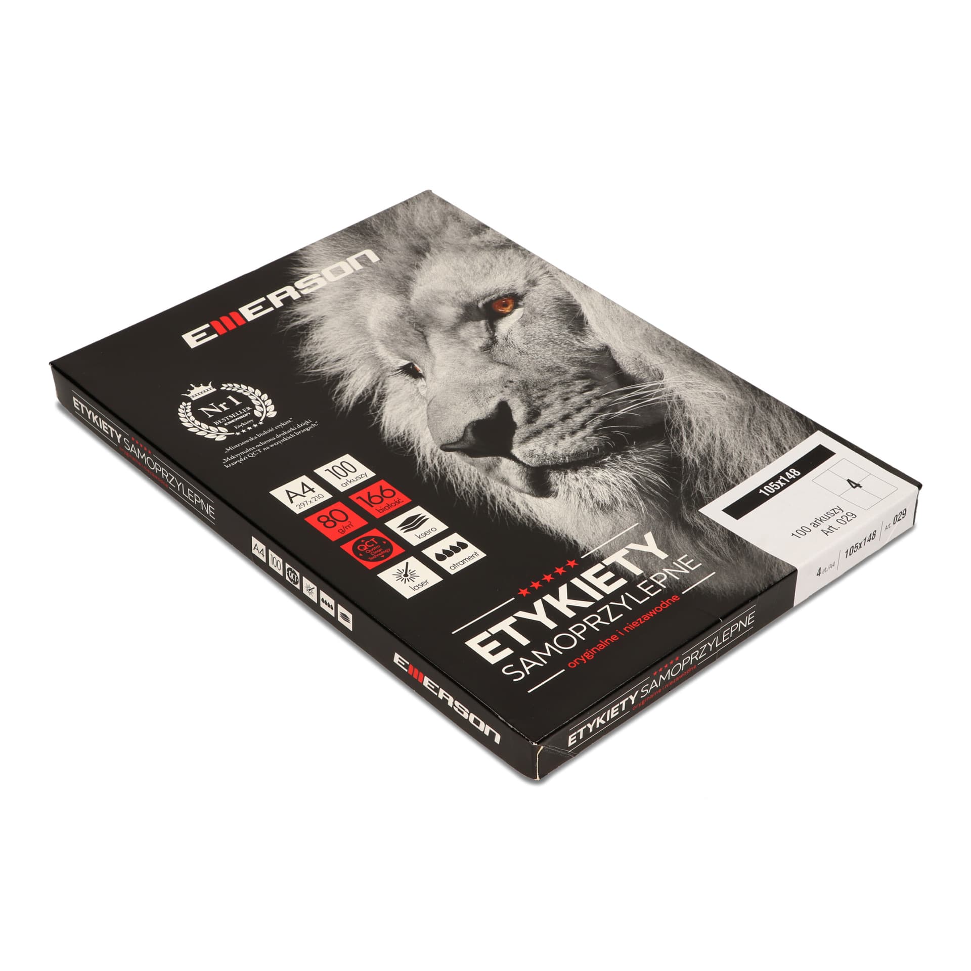 

Etykiety A4 białe (100ark) 105x148mm nr.029 EMERSON eta4105x148w, 100ark) 105x148mm nr.029 emerson eta4105x148
