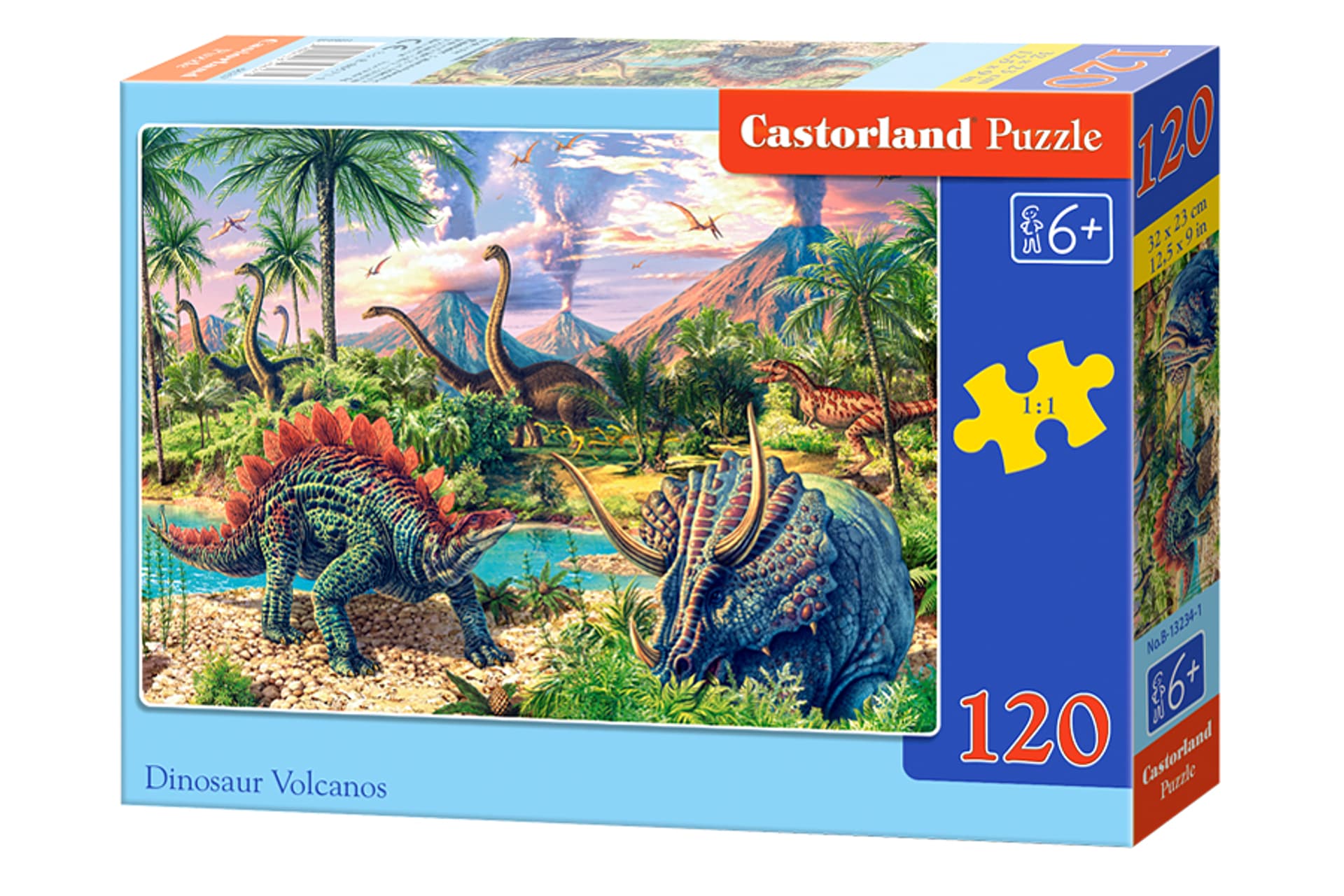 

CASTORLAND Puzzle 120 elementów Dinosaur Volcanos - Dinozaury przy wulkanach 6+