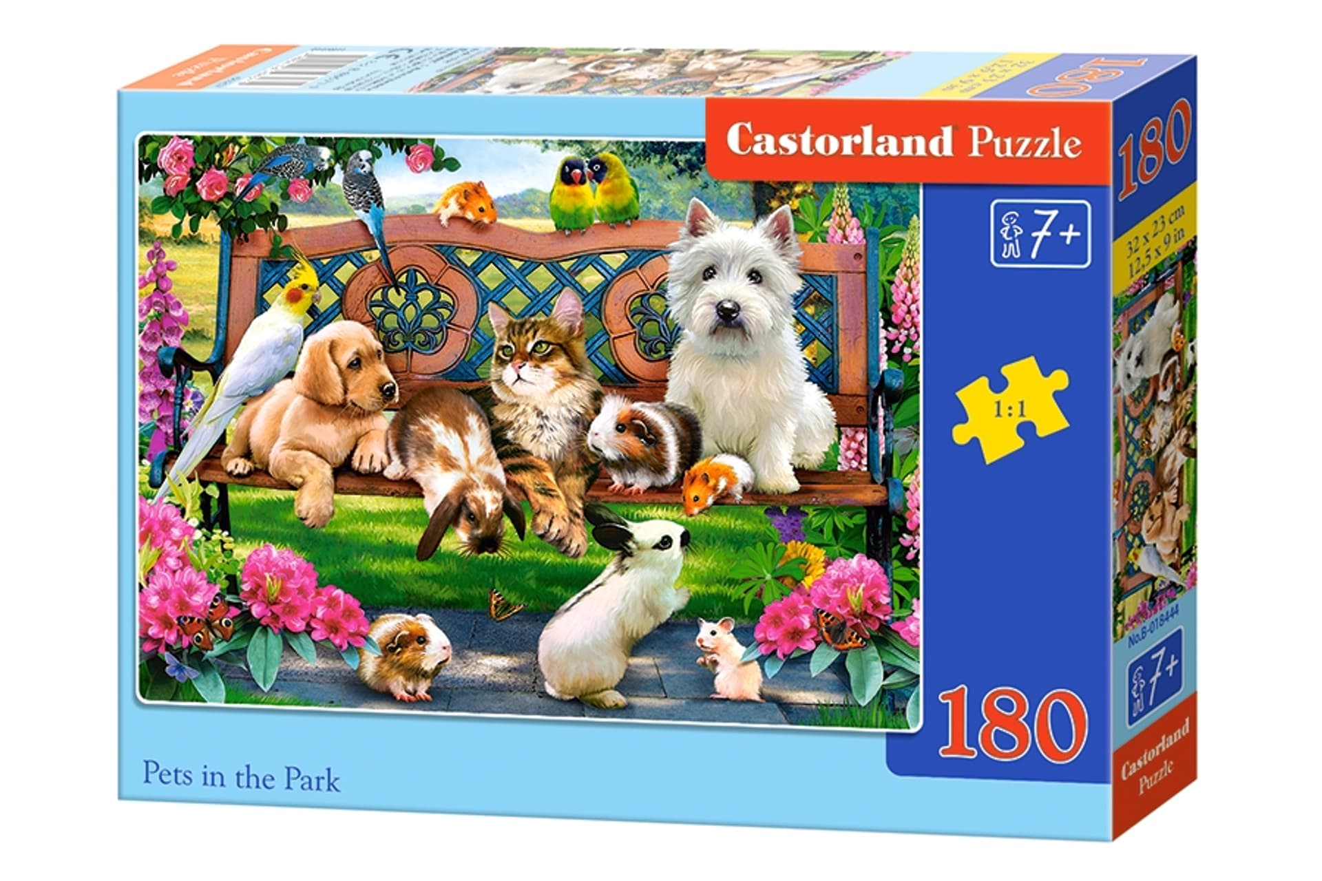 

CASTORLAND Puzzle 180el. Pets in the Park - Zwierzęta w parku