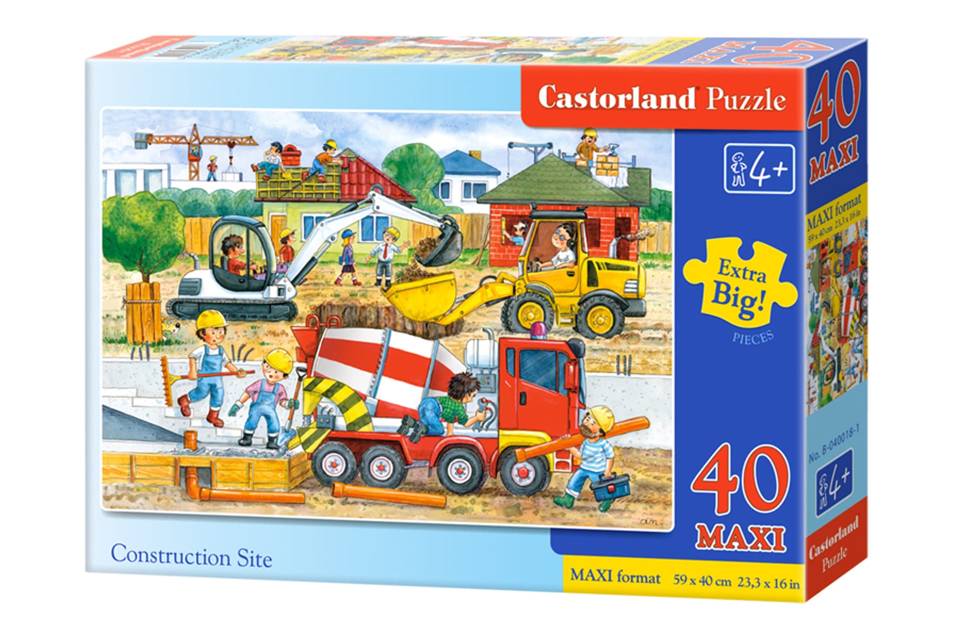 

CASTORLAND Puzzle 40 elementów Maxi Construction Site - Plac budowy 4+