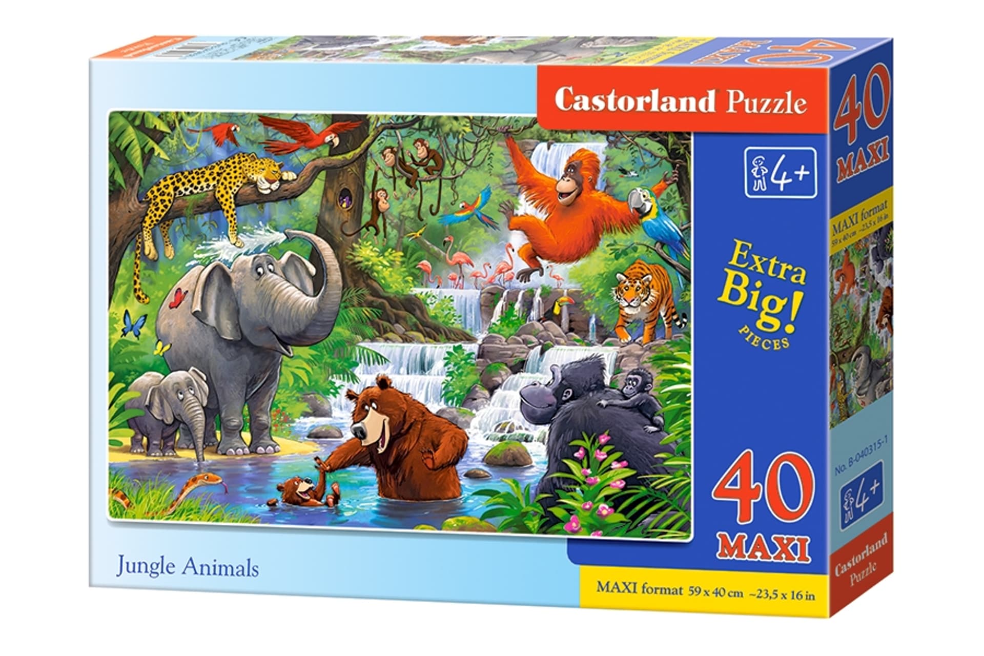 

CASTORLAND Puzzle 40 elementów Maxi Jungle Animals - Zwierzęta z Dżungli 4+