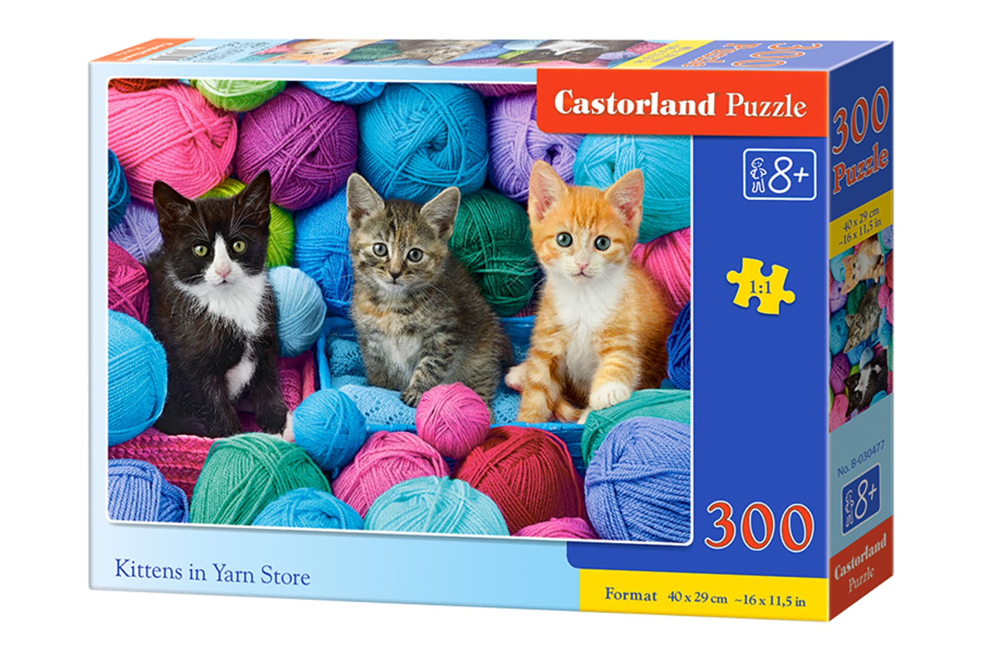 

CASTORLAND Puzzle 300 elementów Kittens in Yarn Store - Kotki w kłębach wełny 8+