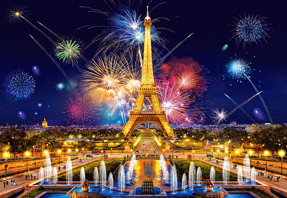 

CASTORLAND Puzzle układanka 1000 elementów Glamour of the Night, Paris - Fajerwerki nad Wieżą Eiffla 68x47cm