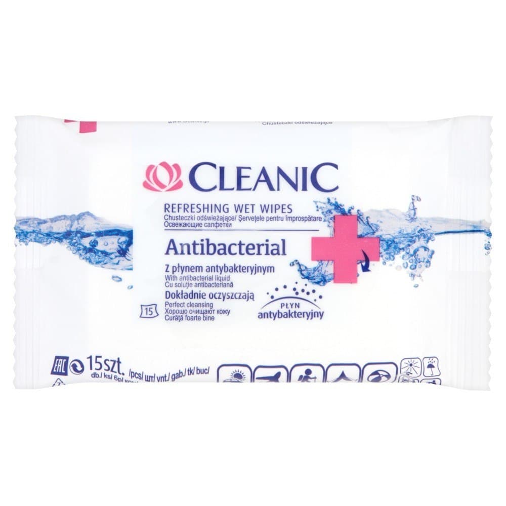 

Cleanic Chusteczki odświeżające Antibacterial 1 op.-15szt