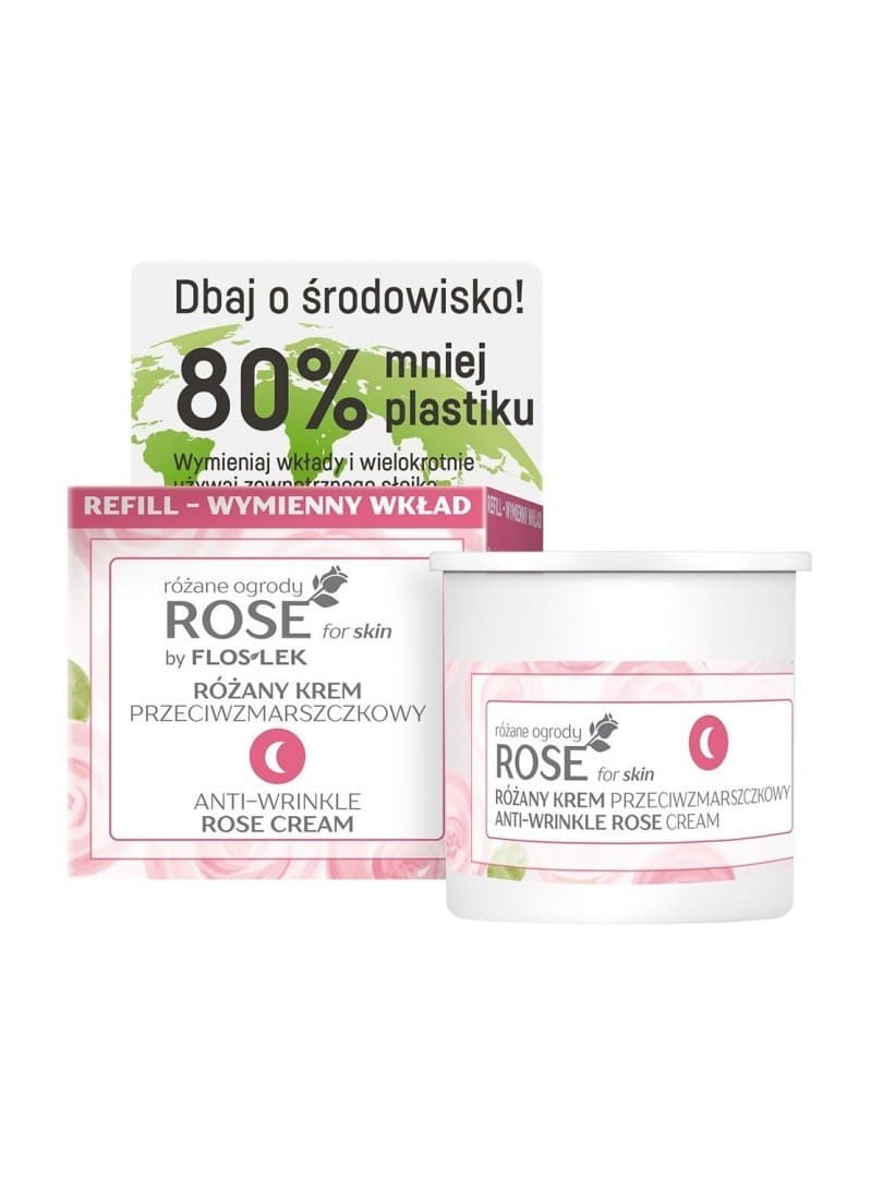 

Floslek ROSE FOR SKIN Różane ogrody® Różany krem przeciwzmarszczkowy na noc [REFILL] 50 ml