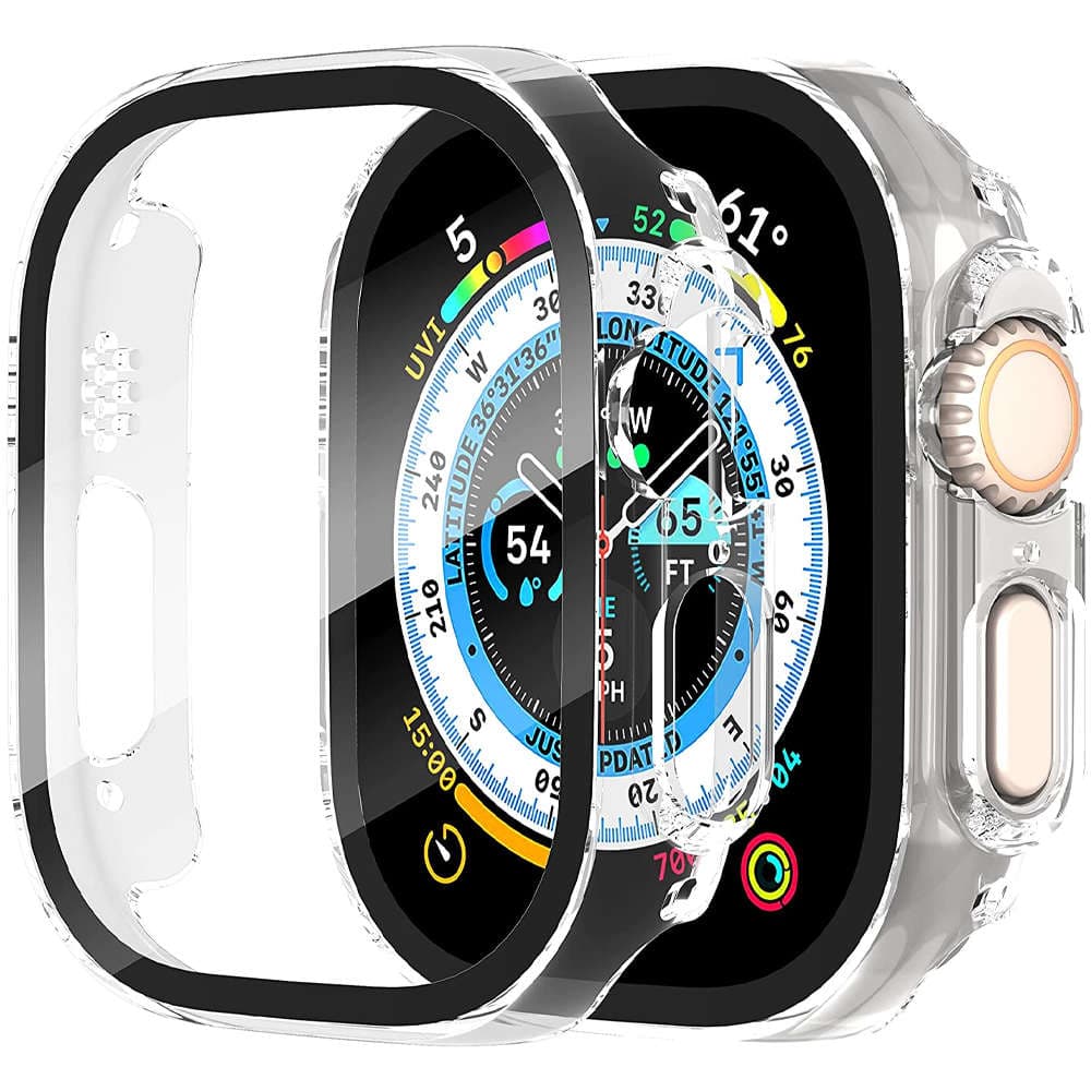 

Obudowa ochronna z szkłem Alogy Protector Case 2w1 nakładka etui do Apple Watch Ultra 49mm Przezroczysta