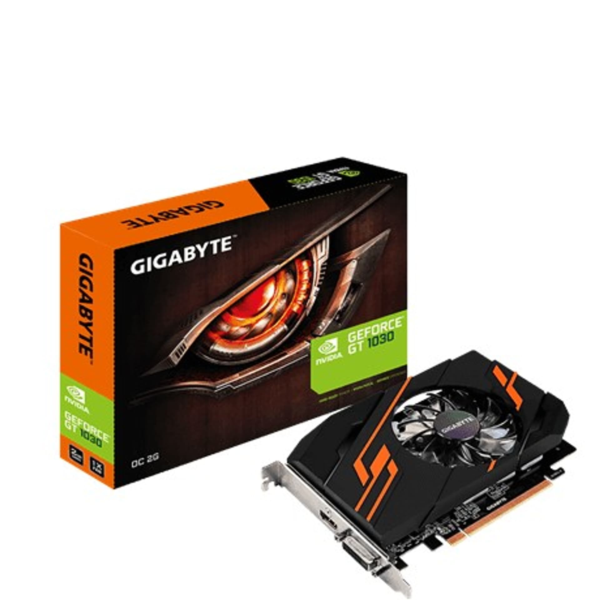 

Gigabyte NVIDIA, 2 GB, GeForce GT 1030, GDDR5, PCI Express 3.0, Cooling type Active, Processor frequency 1265 MHz, DVI-D ports q