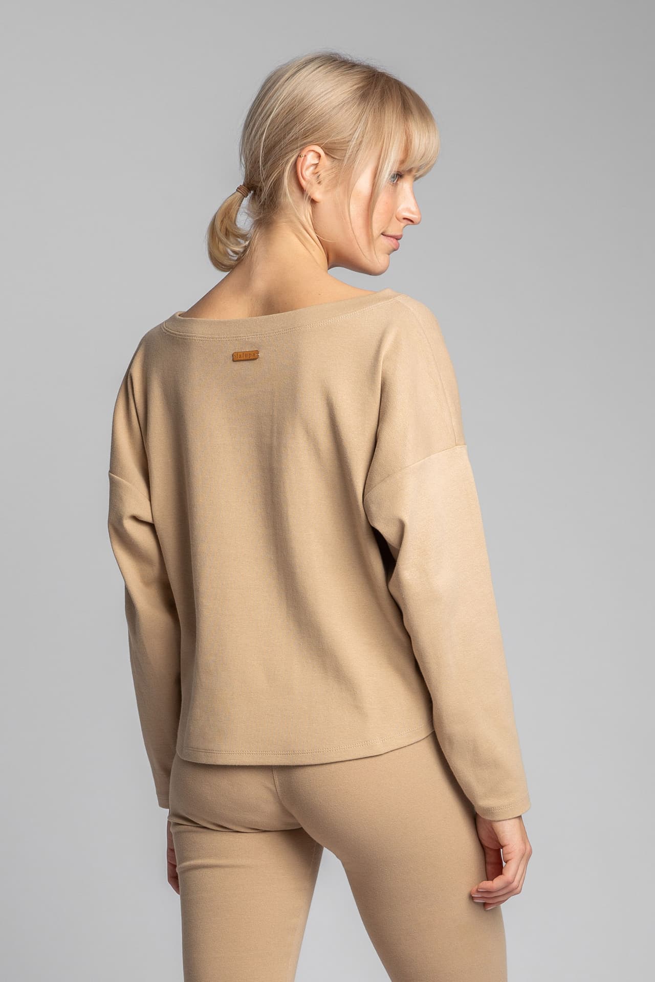 

LA037 Bawełniana bluza z dzianiny prążkowanej - cappuccino (kolor Cappucino, rozmiar 2XL/3XL)