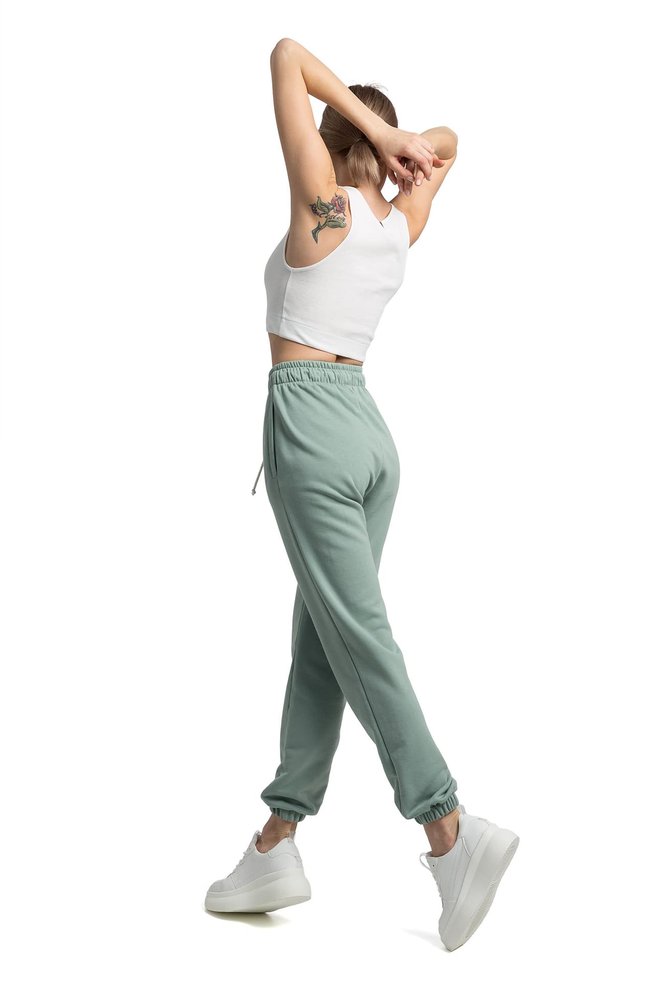 

LA053 Spodnie typu Joggers - miętowe (kolor Miętowy, rozmiar XL)