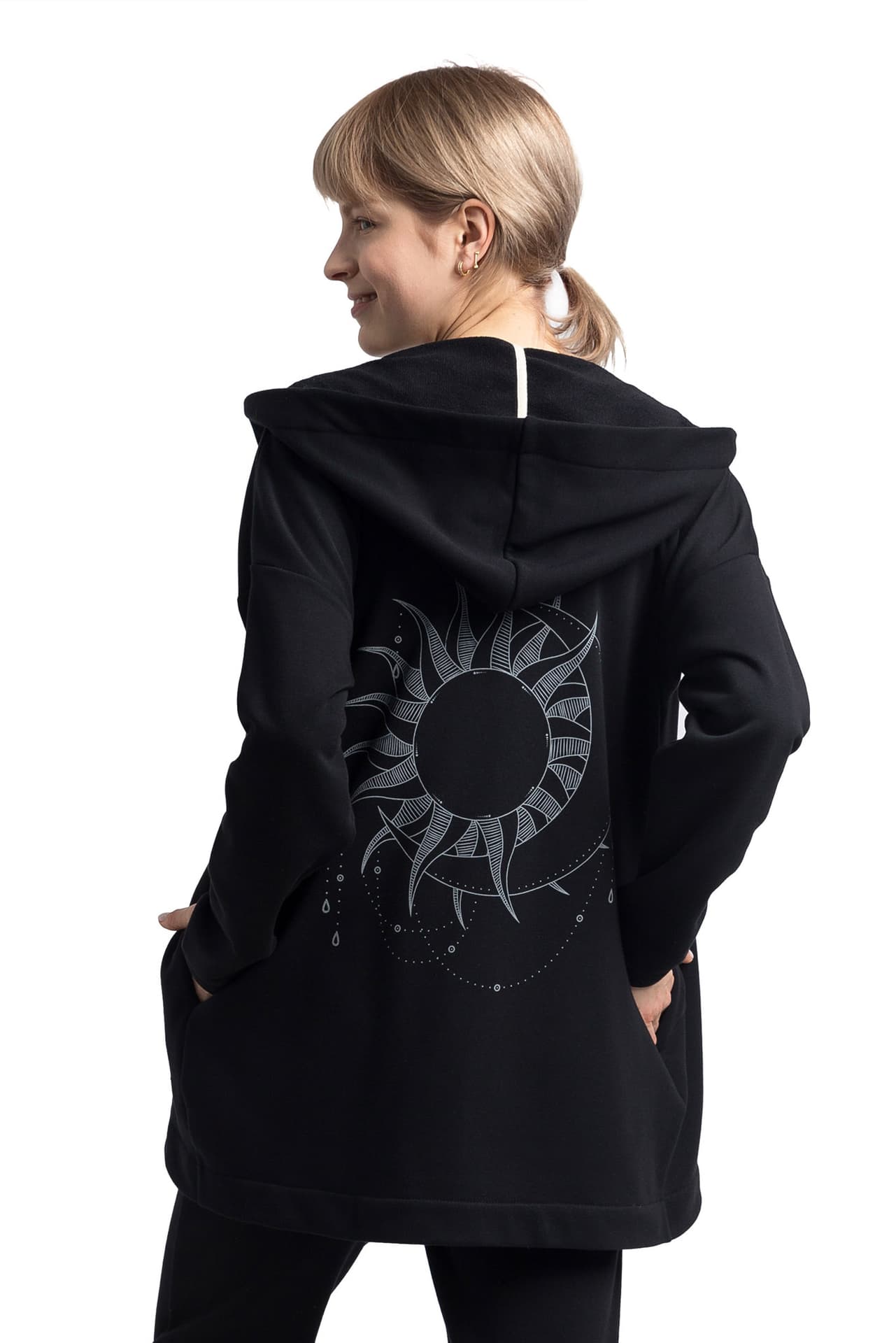 

LA058 Bluza bez zapięcia z kapturem - czarna (kolor czarny, rozmiar XL)