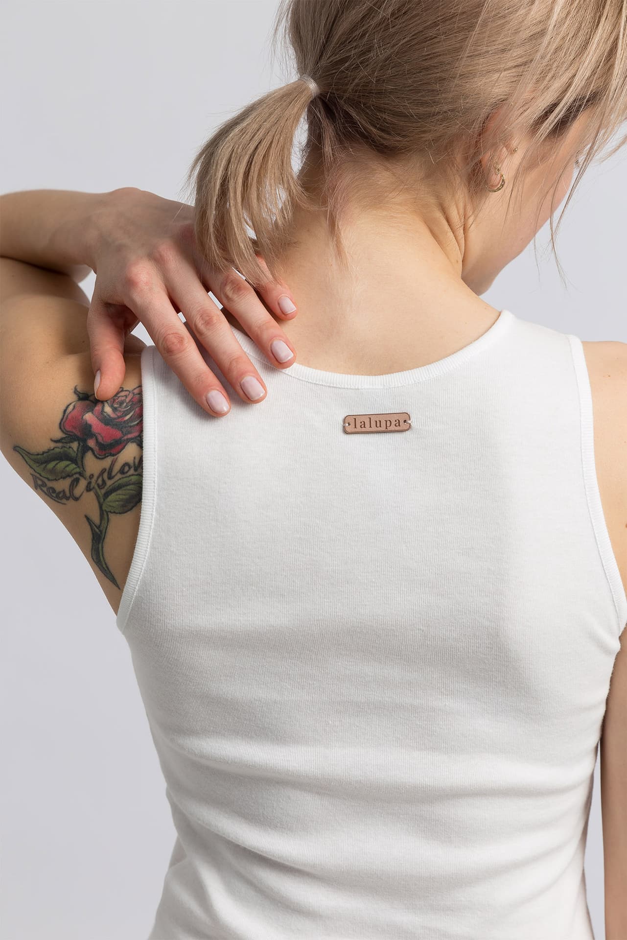 

LA064 Bawełniany top na szelkach - biały (kolor biały, rozmiar XXL)