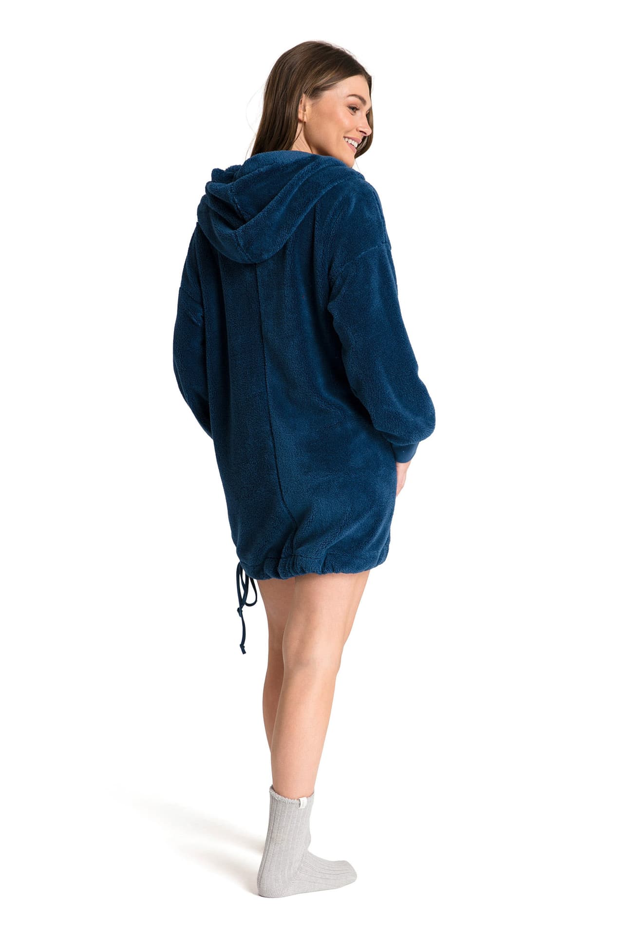 

LA081 Pluszowa bluza oversize - granatowa (kolor granat, rozmiar L/XL)