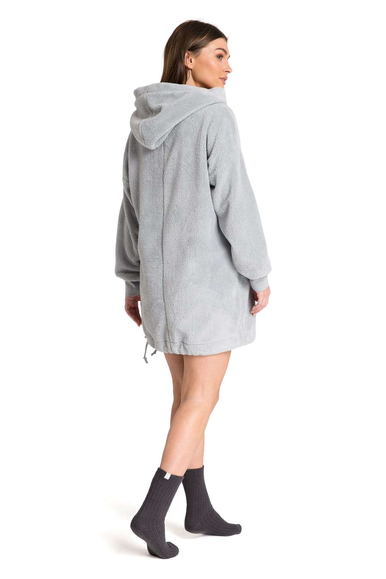 

LA081 Pluszowa bluza oversize - popielata (kolor popielaty, rozmiar L/XL)