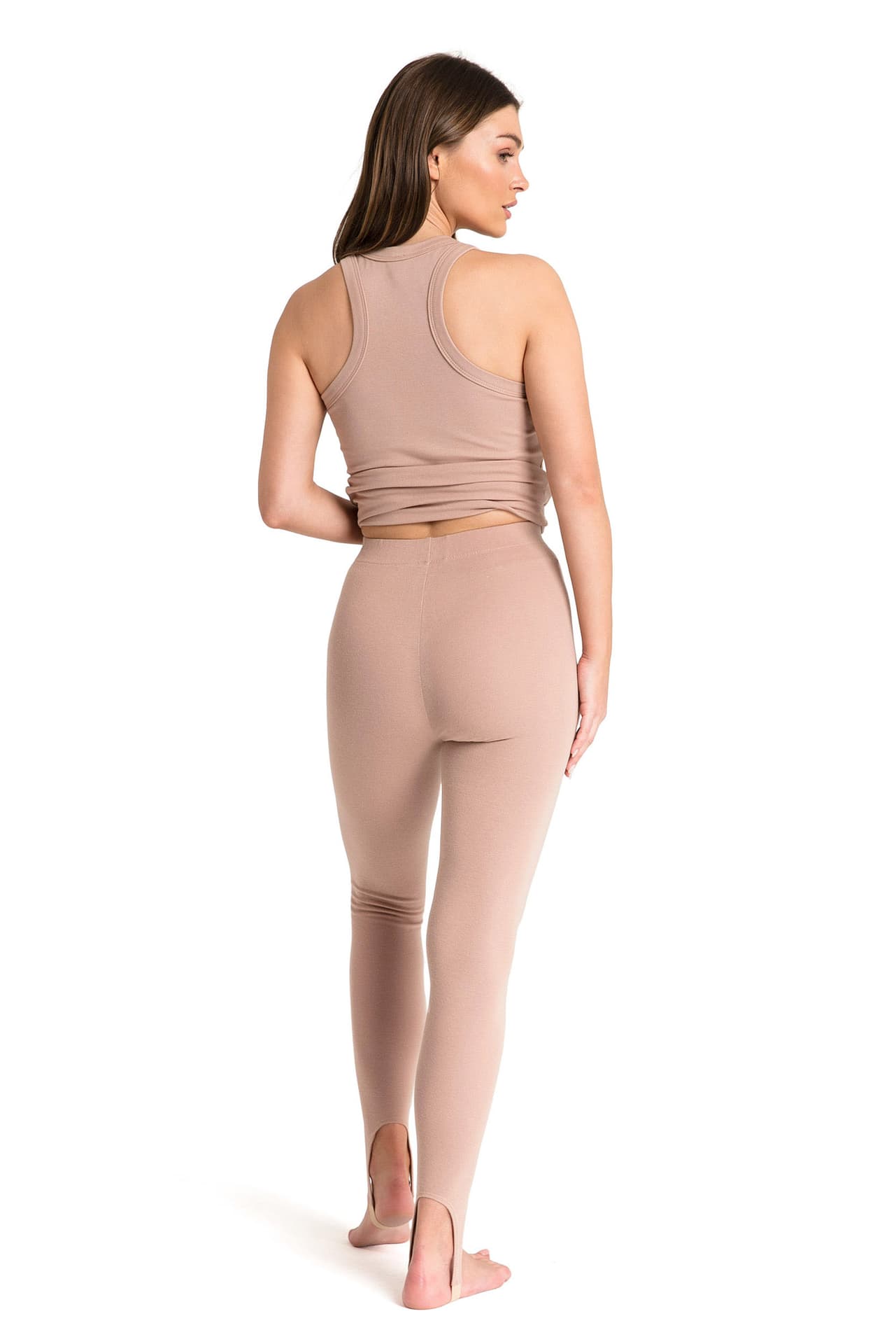 

LA088 Legginsy z zapiętkiem - mokka (kolor mokka, rozmiar XXL)