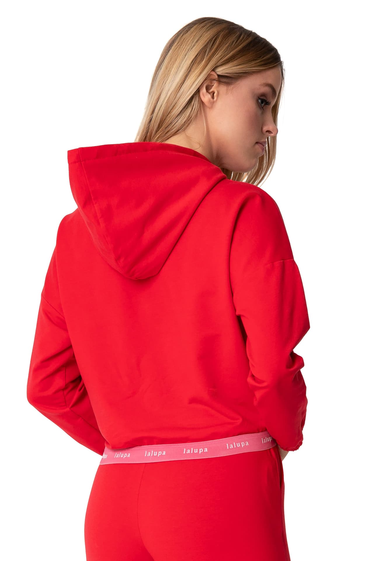 

LA103 Krótka bluza z gumą logowaną - czerwona (kolor czerwony, rozmiar XL)