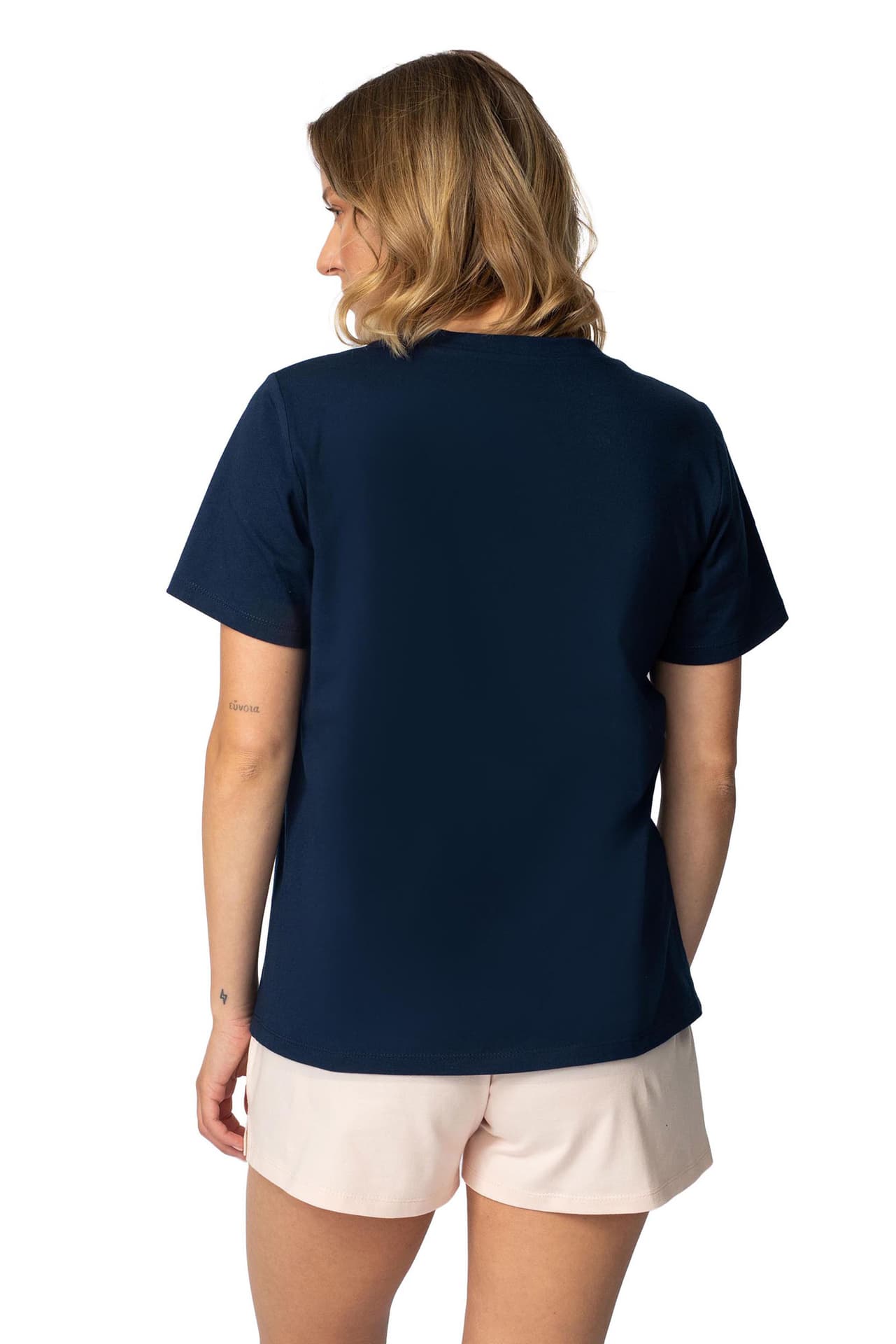 

LA109 T-shirt z napisem LALUPA sea life - granatowy (kolor granat, rozmiar L)