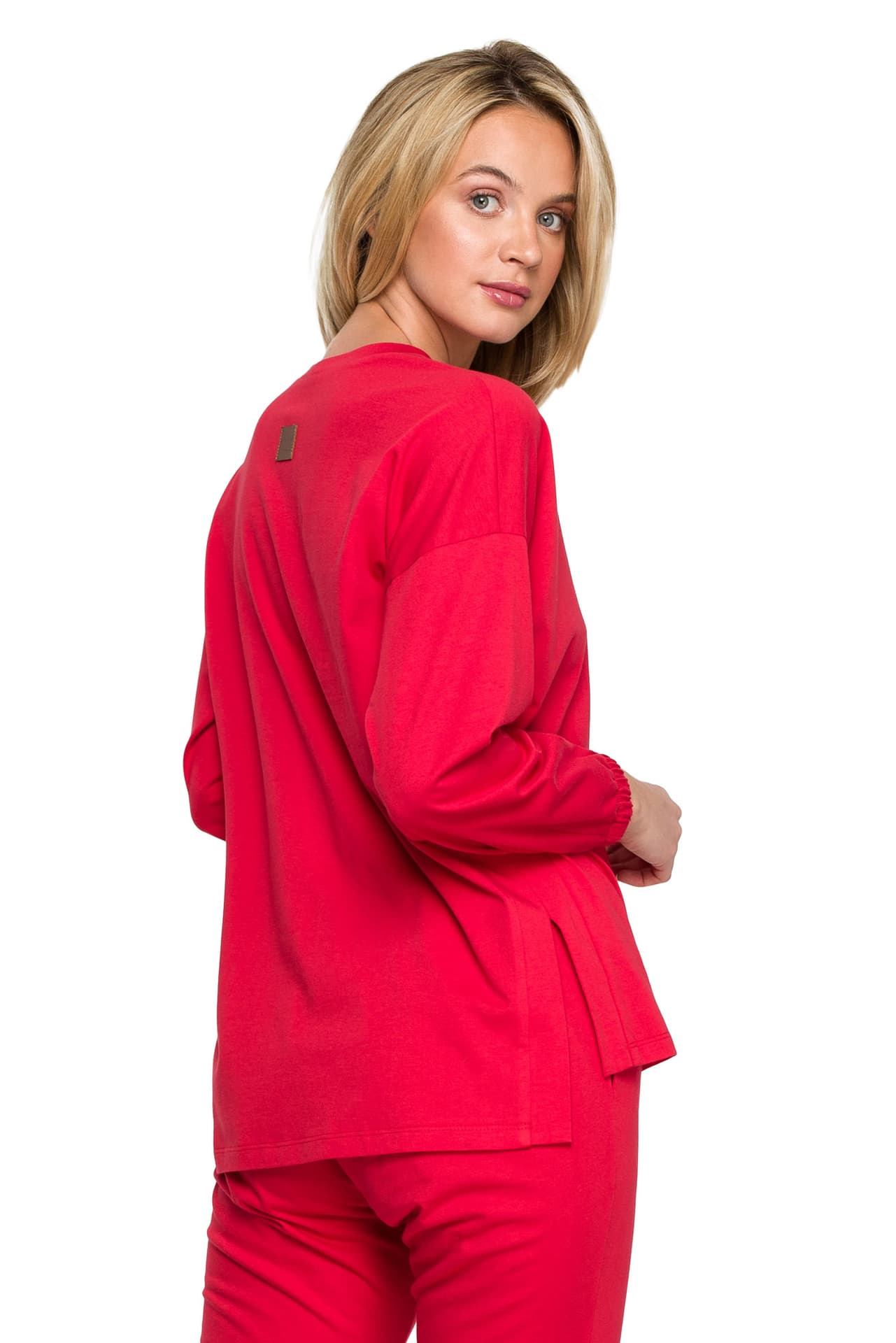 

LA122 Bluzka do spania z długimi rękawami - czerwona (kolor czerwony, rozmiar 2XL/3XL)