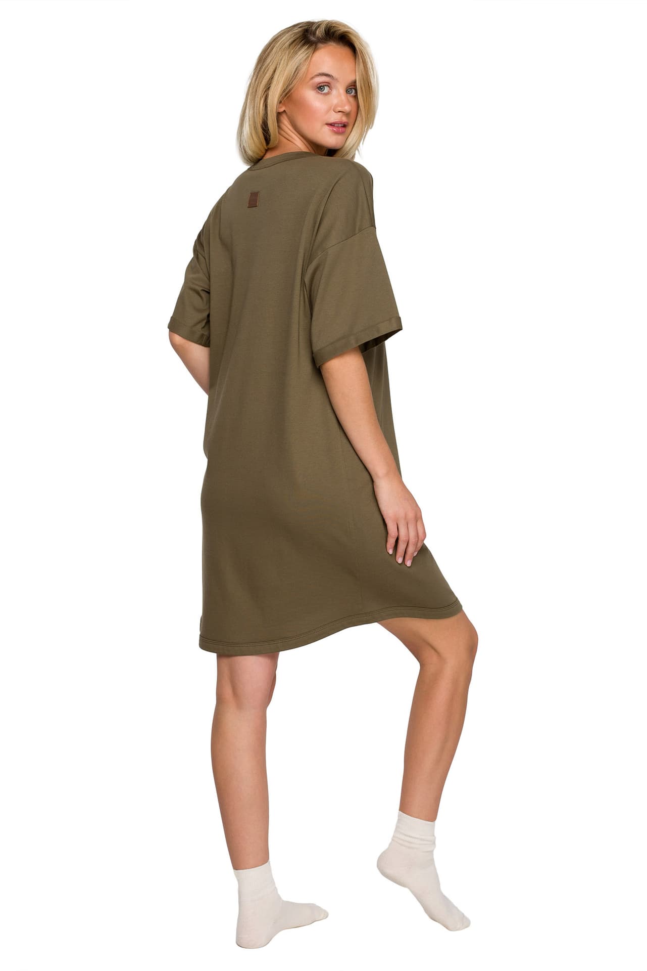 

LA125 Koszulka do spania z dekoltem w serek - khaki (kolor khaki, rozmiar L/XL)