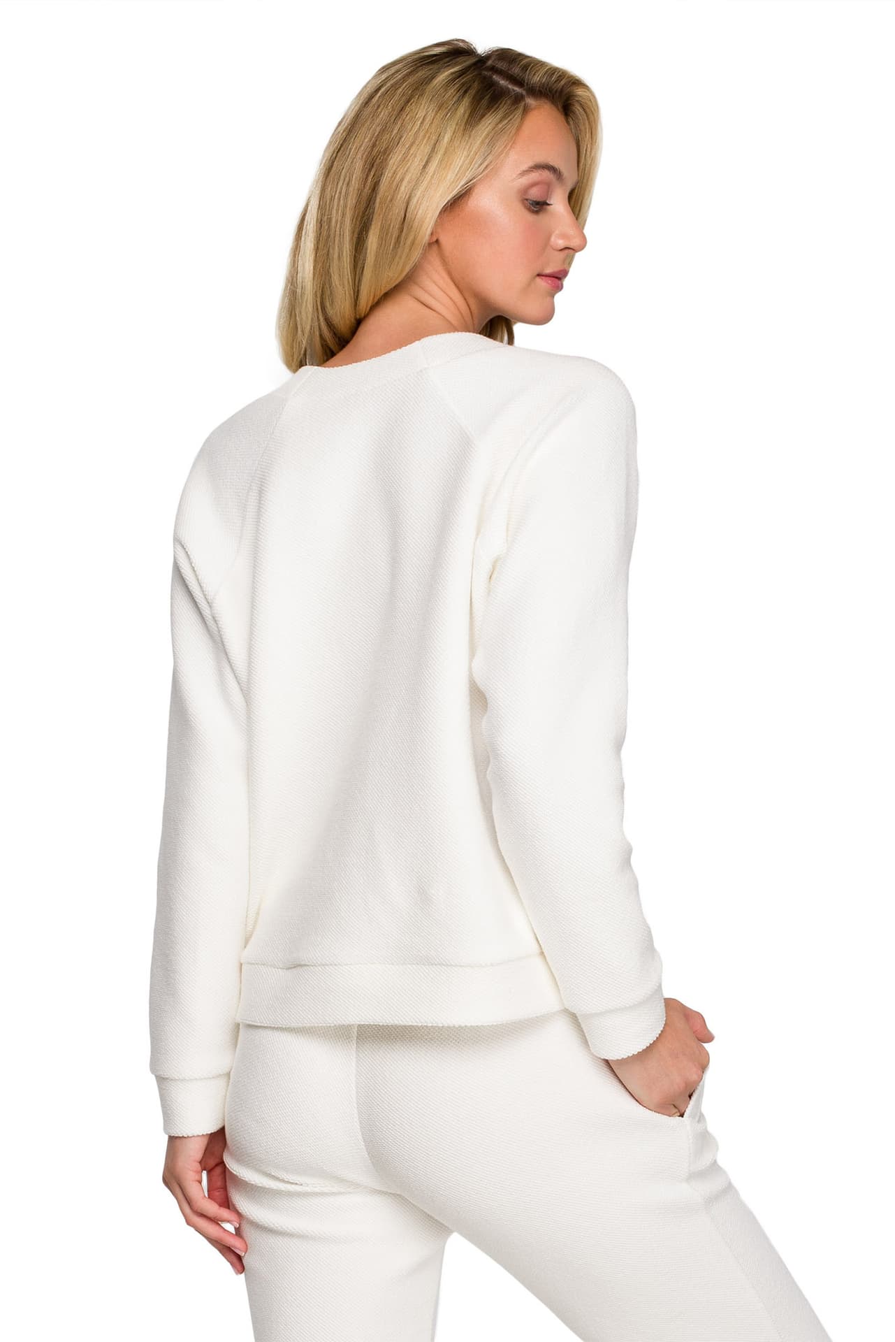 

LA131 Bluza z głębokim dekoltem - ecru (kolor ecru, rozmiar XL)