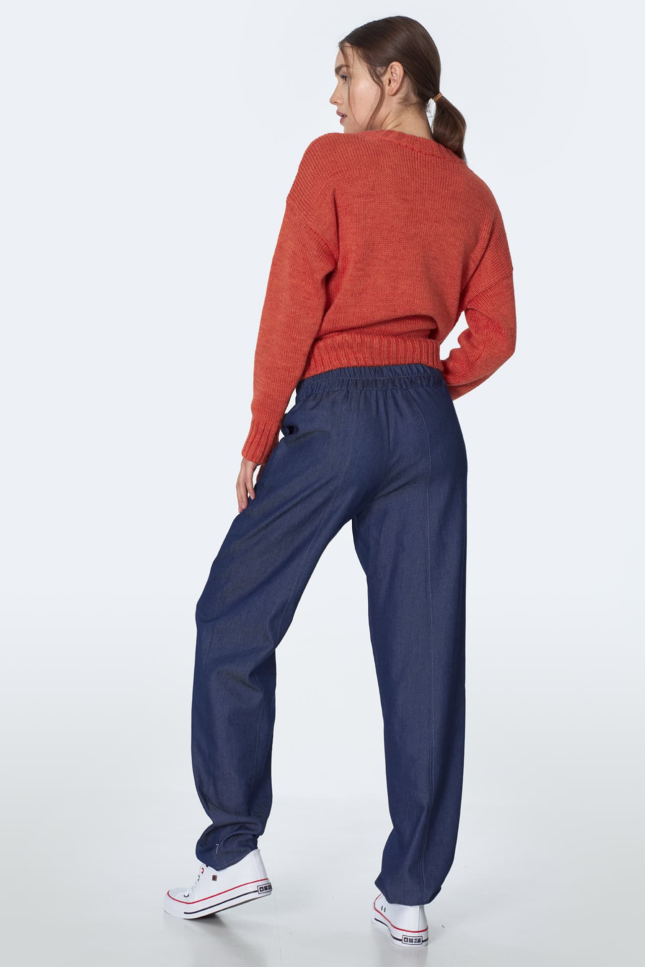 

Luźne spodnie jeansowe - SD50 (kolor jeans, rozmiar 44)