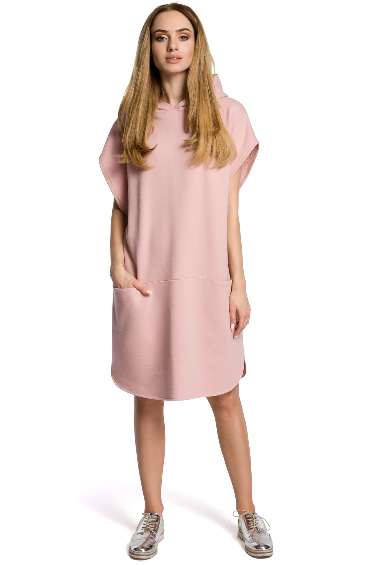 

M368 Sukienka pudrowa (kolor pudrowy róż, rozmiar L/XL)