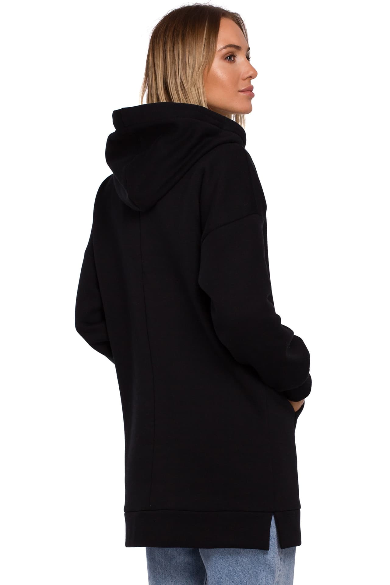 

M534 Bluza oversize z kieszenią kangurek - czarna (kolor czarny, rozmiar L/XL)