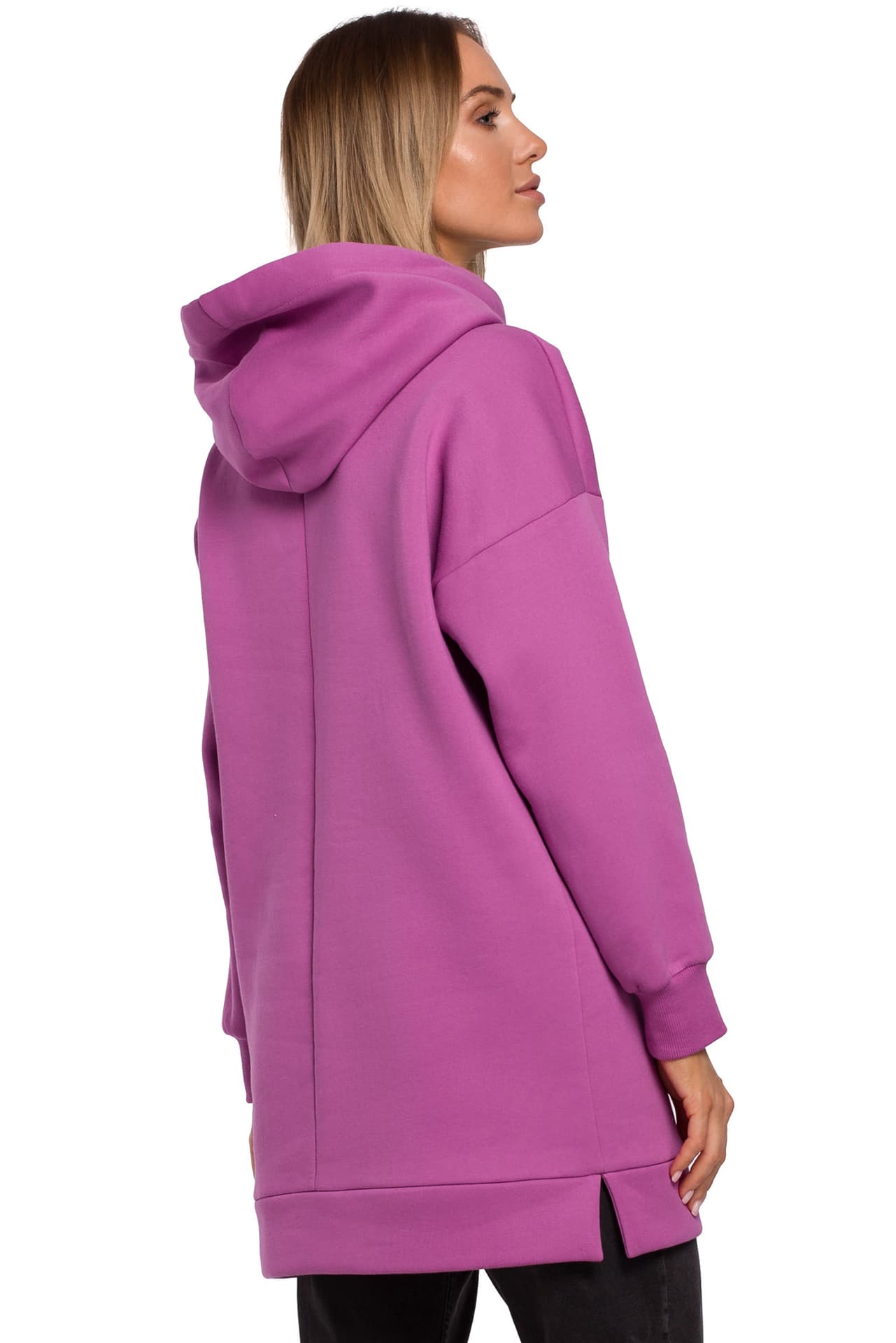 

M534 Bluza oversize z kieszenią kangurek - lawendowa (kolor Lawenda, rozmiar S/M)