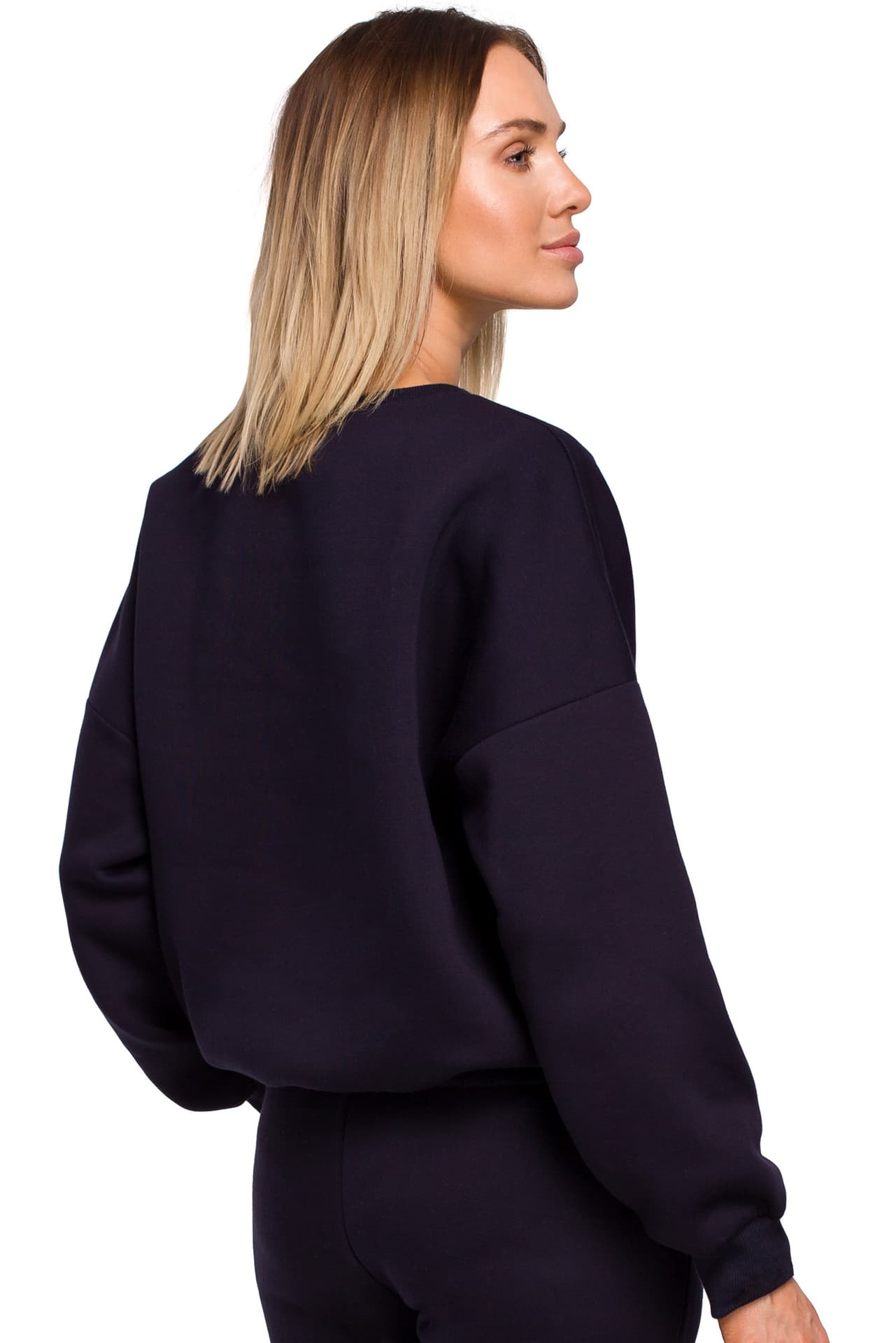 

M536 Bluza szeroka z haftem - granatowa (kolor granat, rozmiar L/XL)