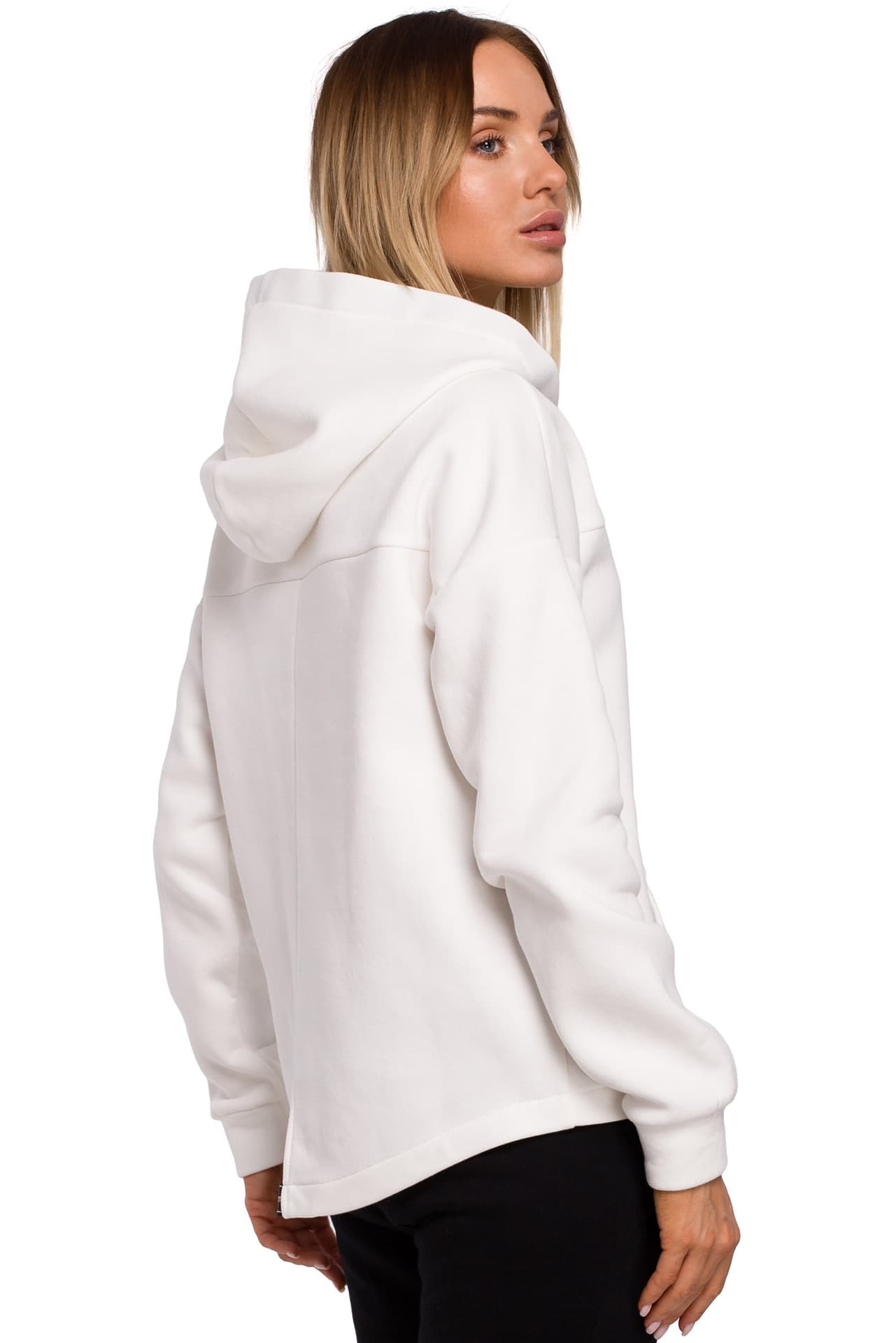 

M550 Bluza z kapturem zasuwana na zamek - ecru (kolor ecru, rozmiar M)