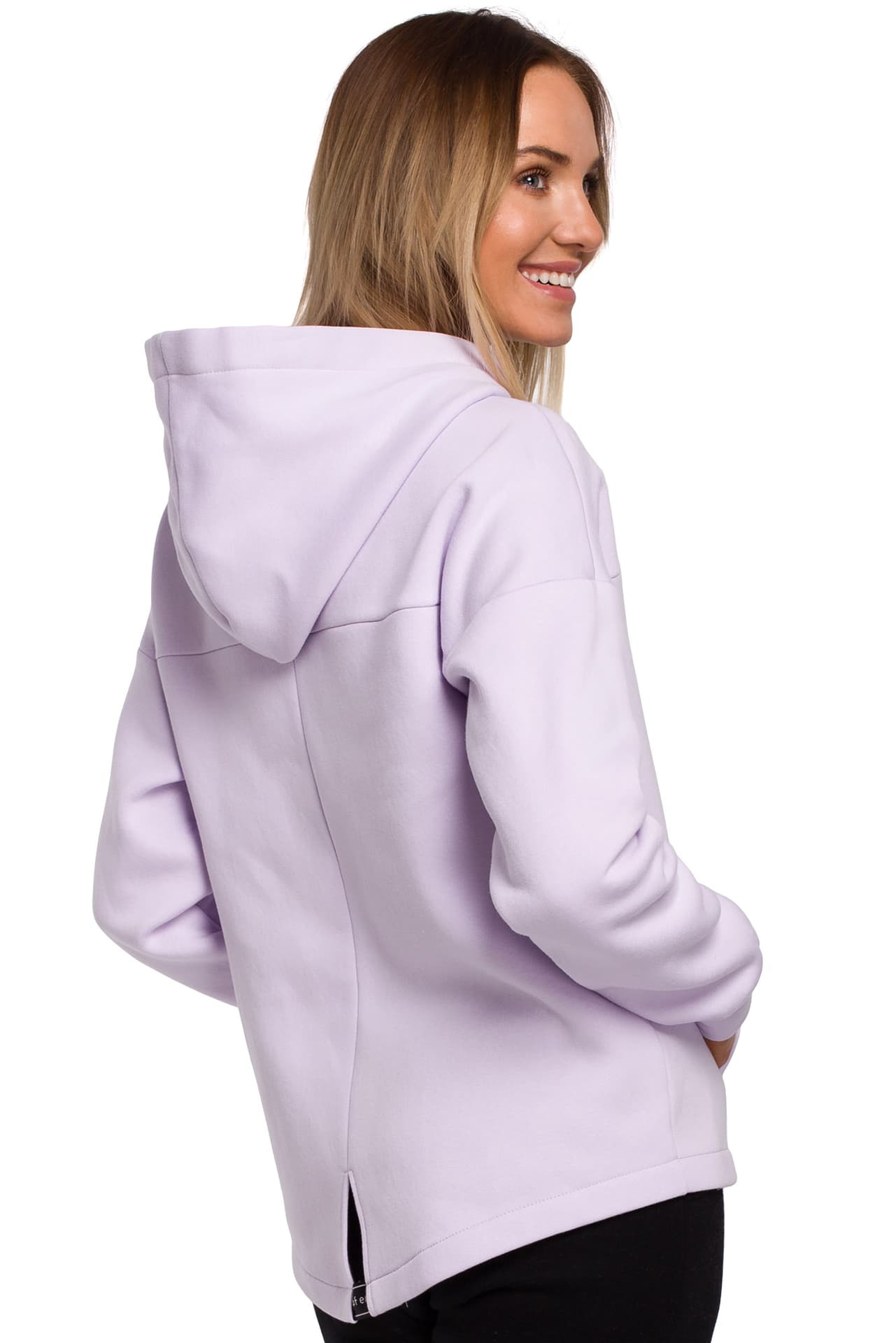 

M550 Bluza z kapturem zasuwana na zamek - liliowa (kolor lila, rozmiar L)