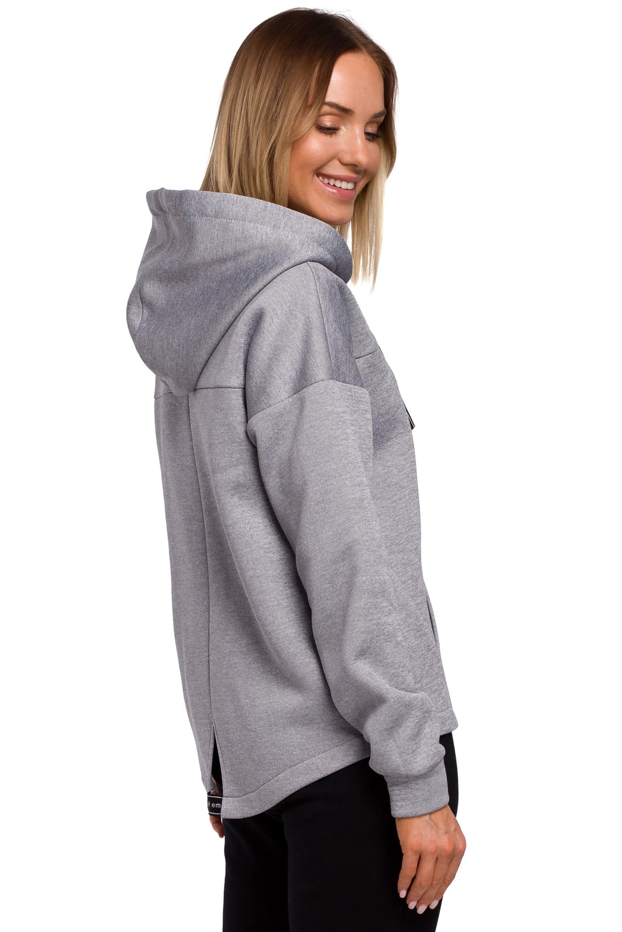

M550 Bluza z kapturem zasuwana na zamek - stalowa (kolor stalowy, rozmiar XXL)