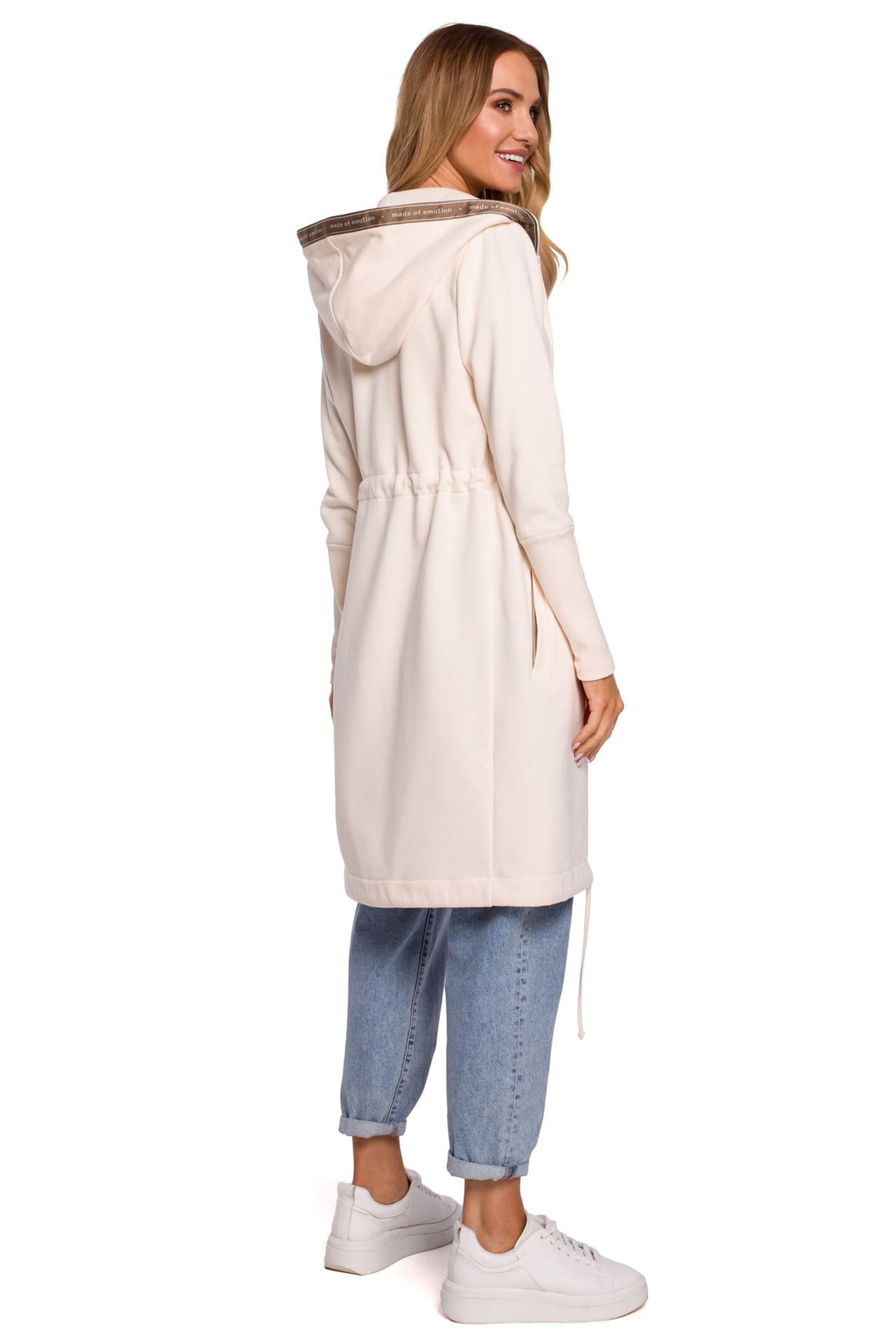 

M582 Długa bluza z kapturem - waniliowa (kolor wanilia, rozmiar XXL)