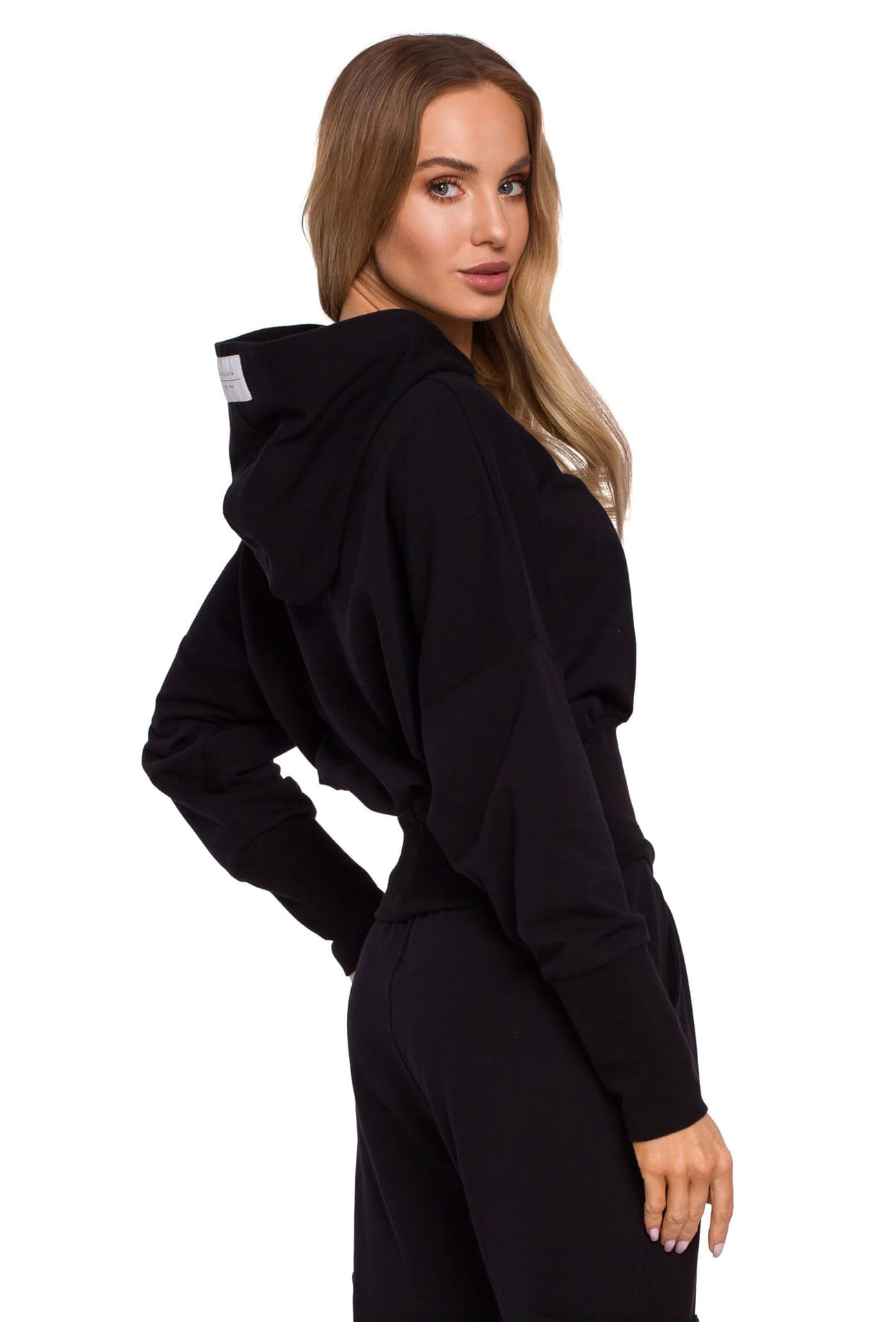

M592 Bluza z kapturem i ściągaczem - czarna (kolor czarny, rozmiar 2XL/3XL)
