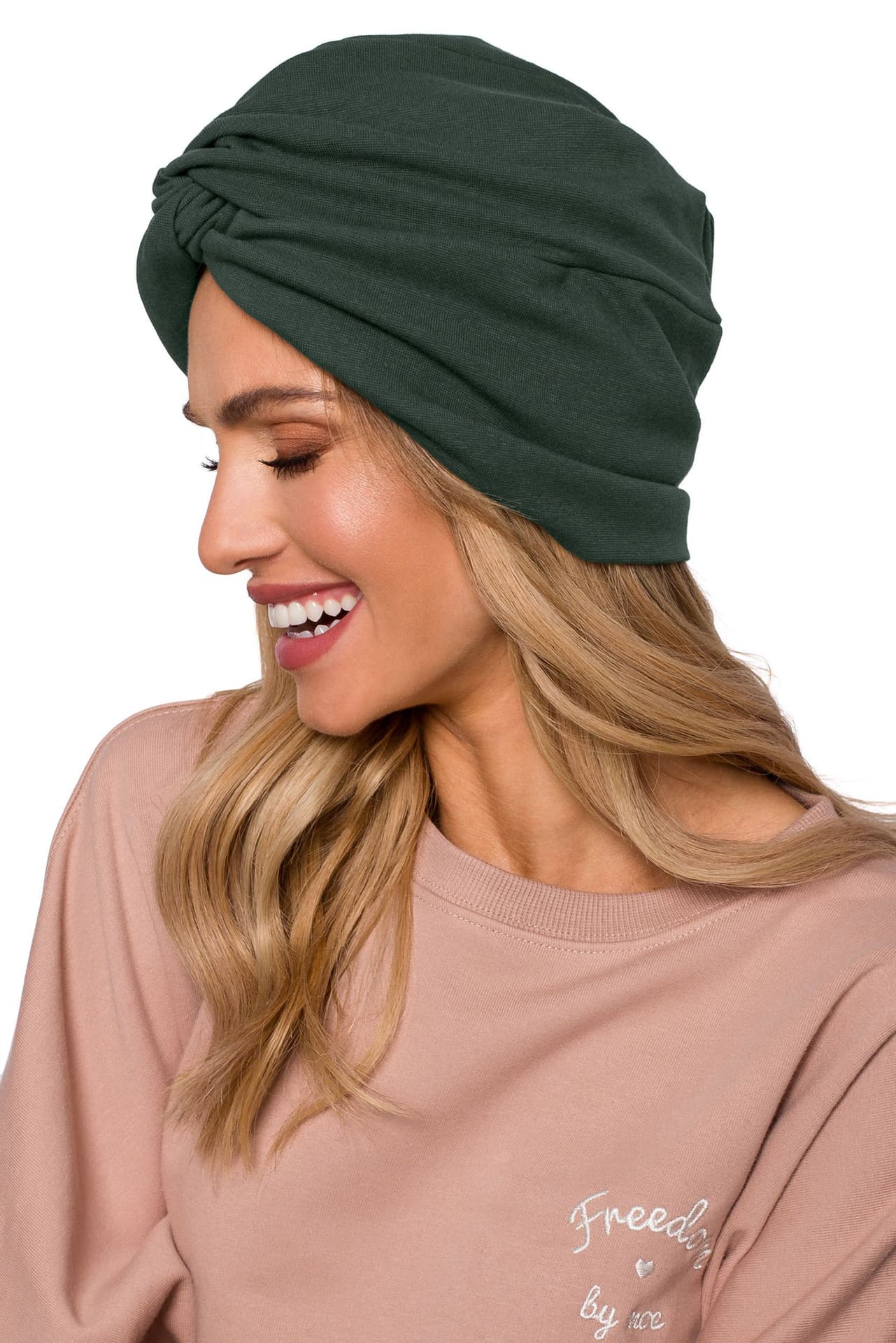 

M601 Czapka typu turban - khaki (kolor khaki, rozmiar uniwersalny)