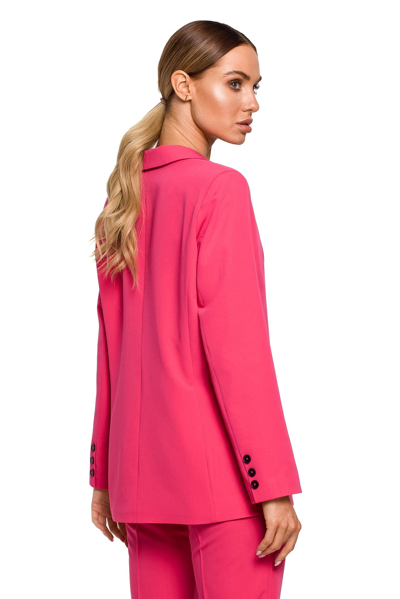 

M602 Żakiet zapinany na podszewce - różowy (kolor róż, rozmiar S)