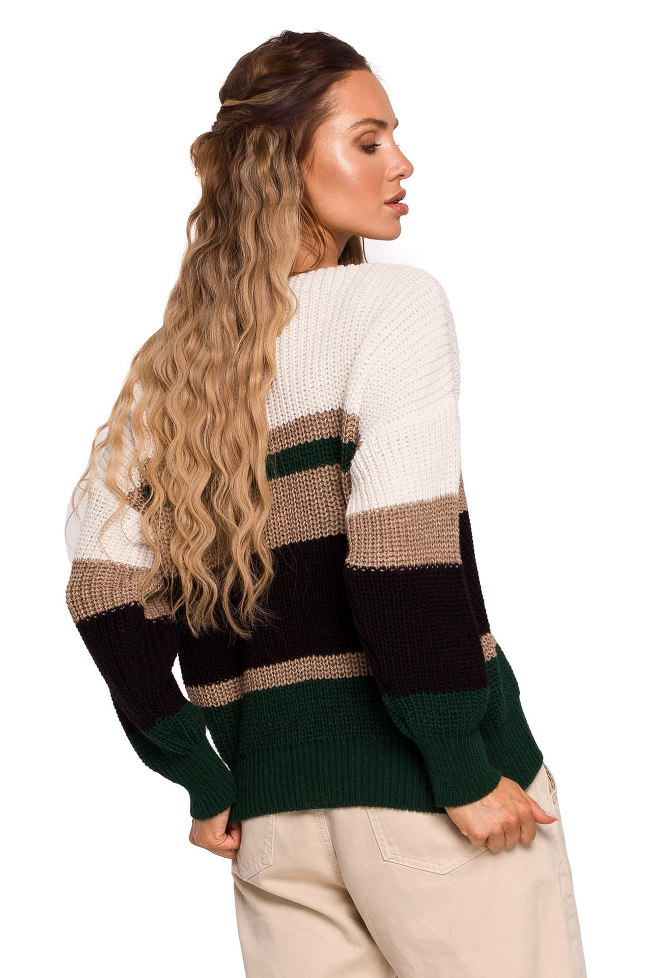

M686 Sweter w pasy - model 1 (kolor jak na zdjęciu, rozmiar S/M)