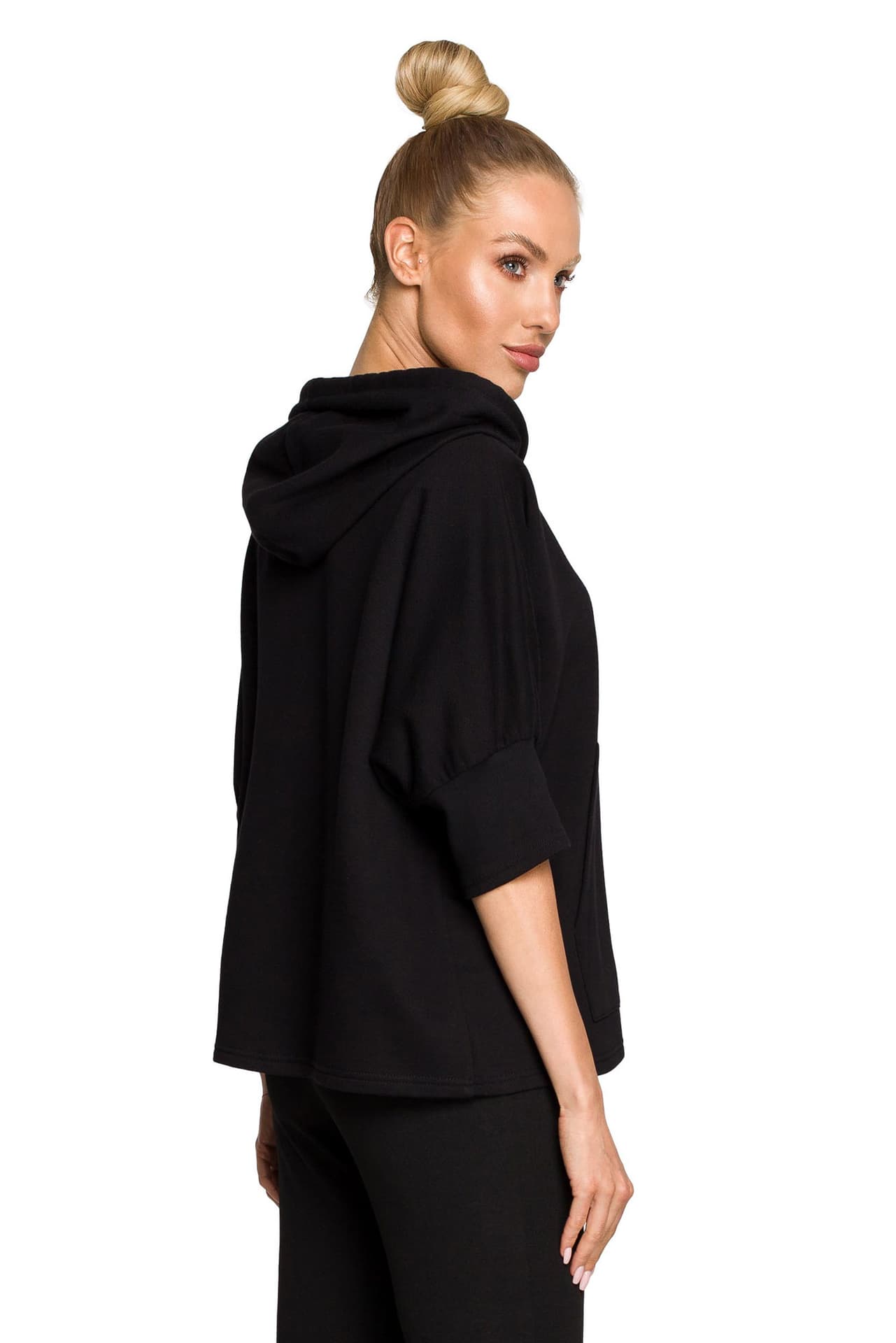 

M689 Bluza z kapturem i dodatkowymi mankietami - czarna (kolor czarny, rozmiar L/XL)