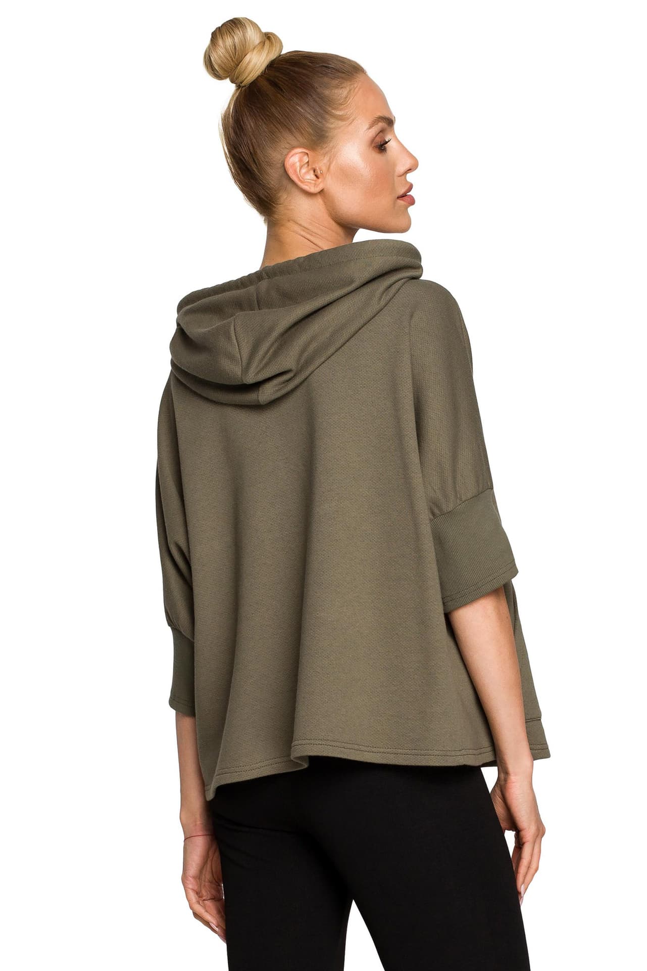 

M689 Bluza z kapturem i dodatkowymi mankietami - khaki (kolor khaki, rozmiar S/M)