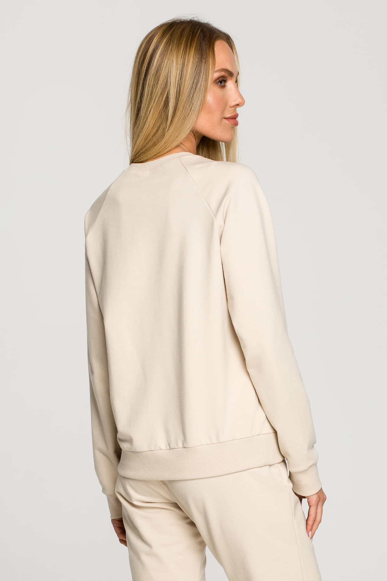 

M693 Bluza z haftem - piaskowa (kolor piaskowy, rozmiar XXL)