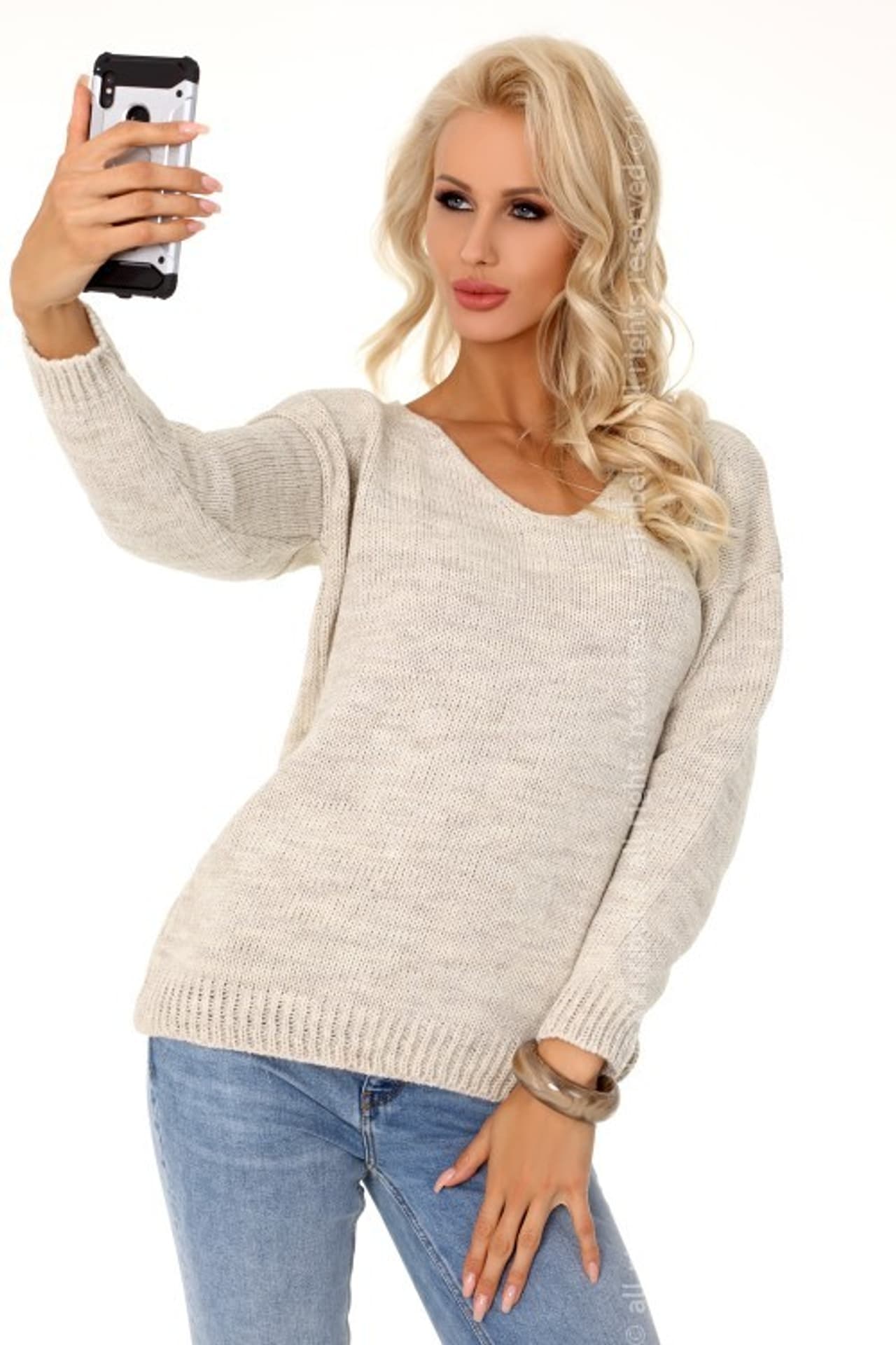

Margitam Beige sweter (kolor beżowy, rozmiar, Kolor beżowy/rozmiar one size
