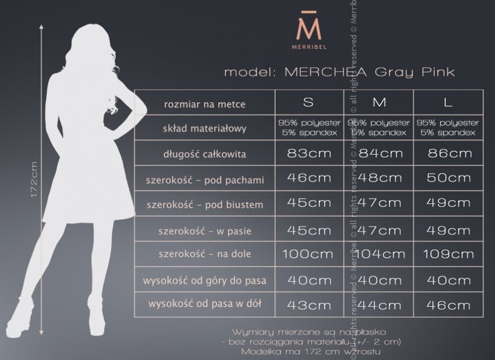 

Merchea Grey Pink 85336 sukienka (kolor szary, rozmiar L)